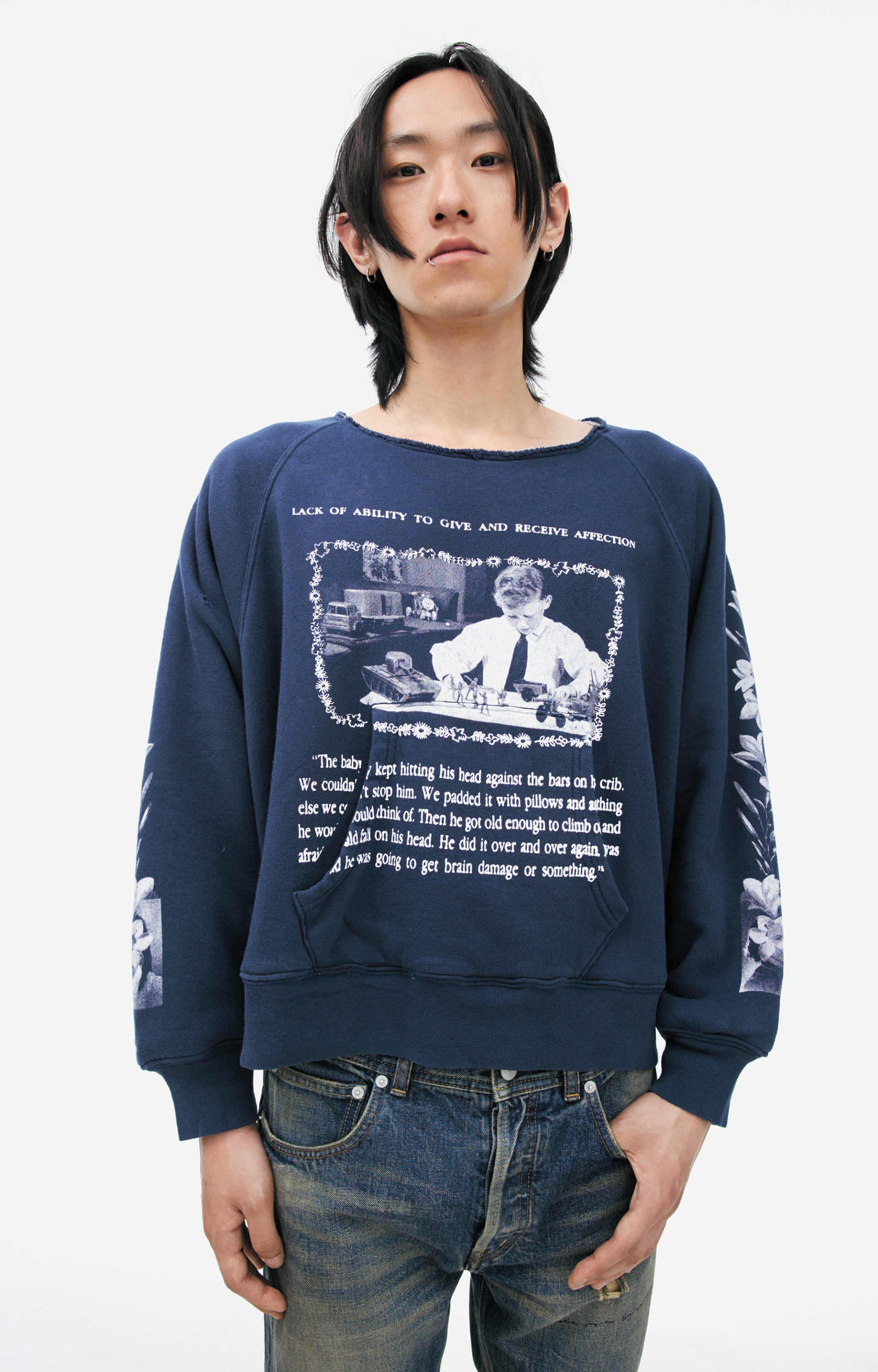 Enfants Riches Déprimés Blue printed sweatshirt