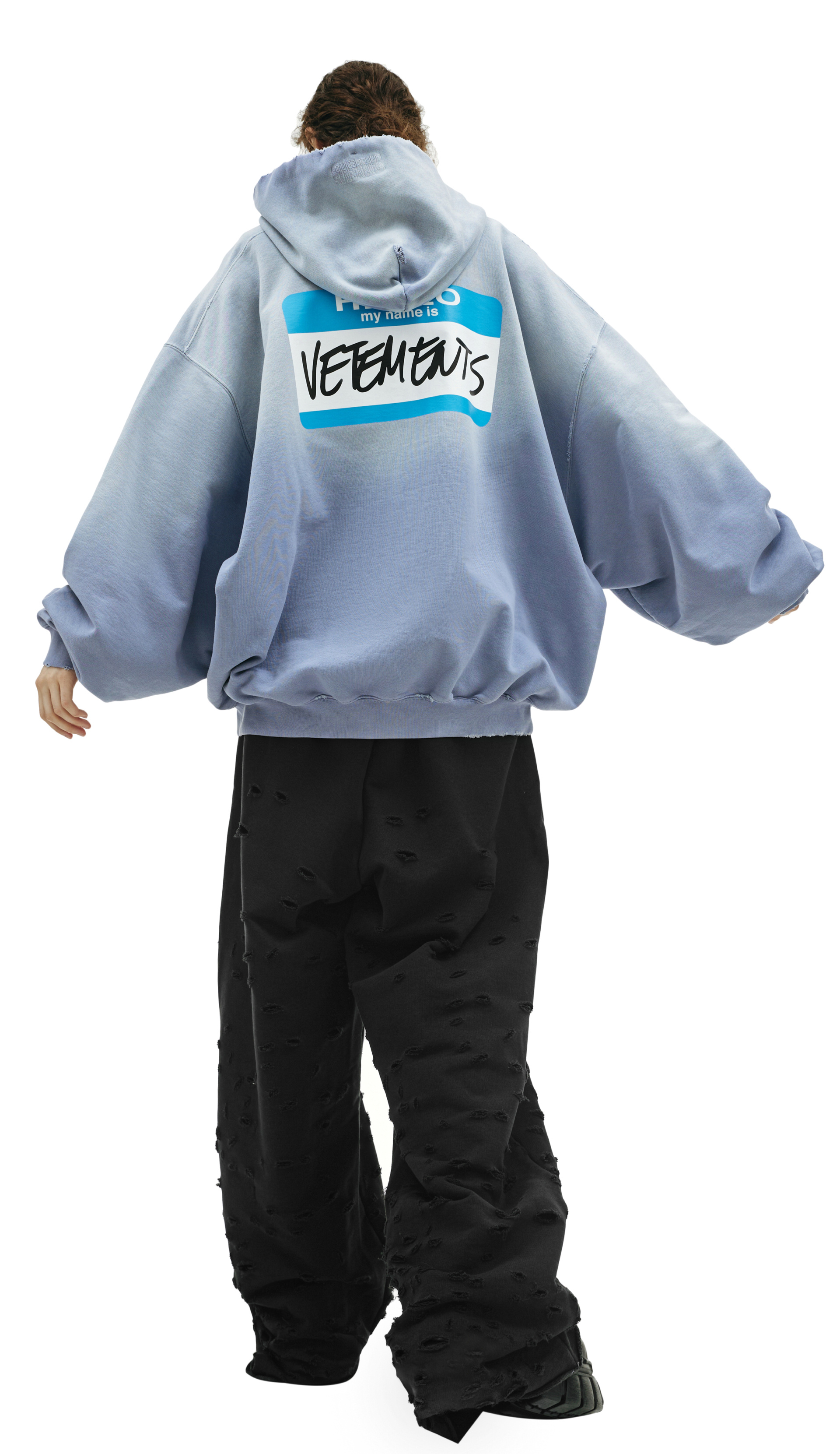 VETEMENTS \'My name is\' zip-up hoodie