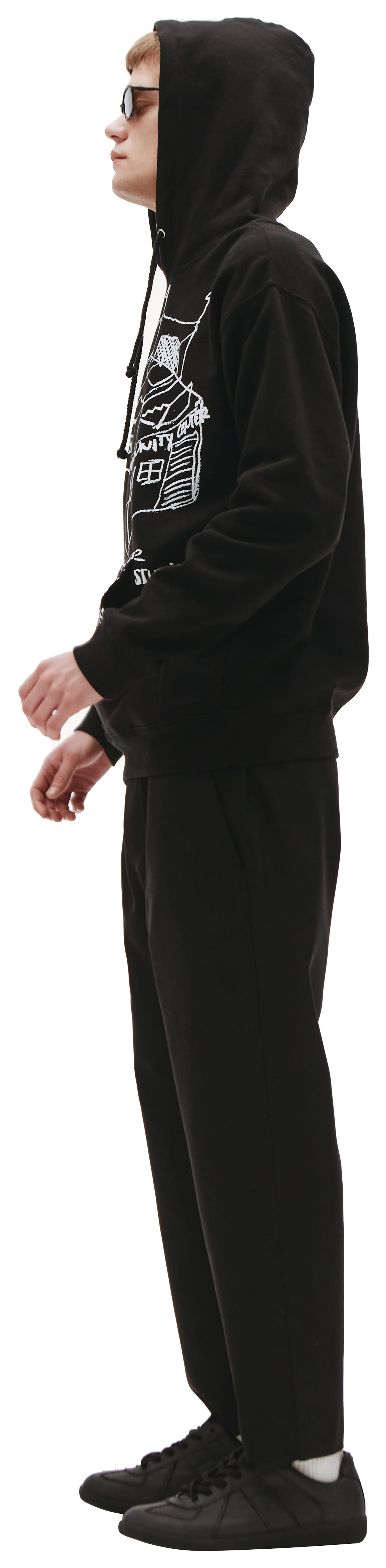 KidSuper Printed Cotton Black Hoodie