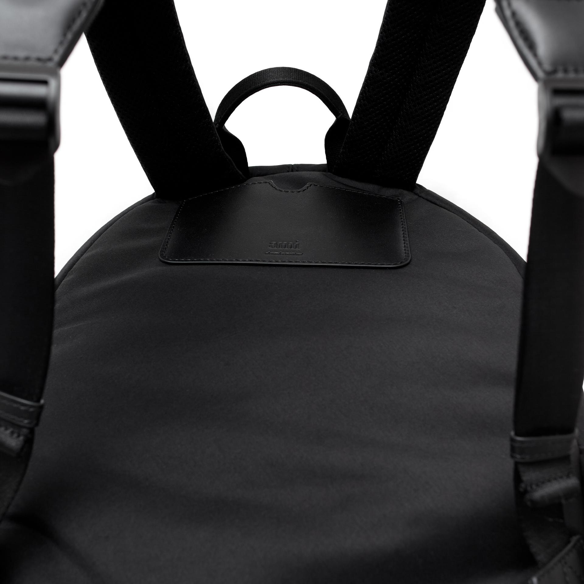 AMI PARIS Black logo backpack