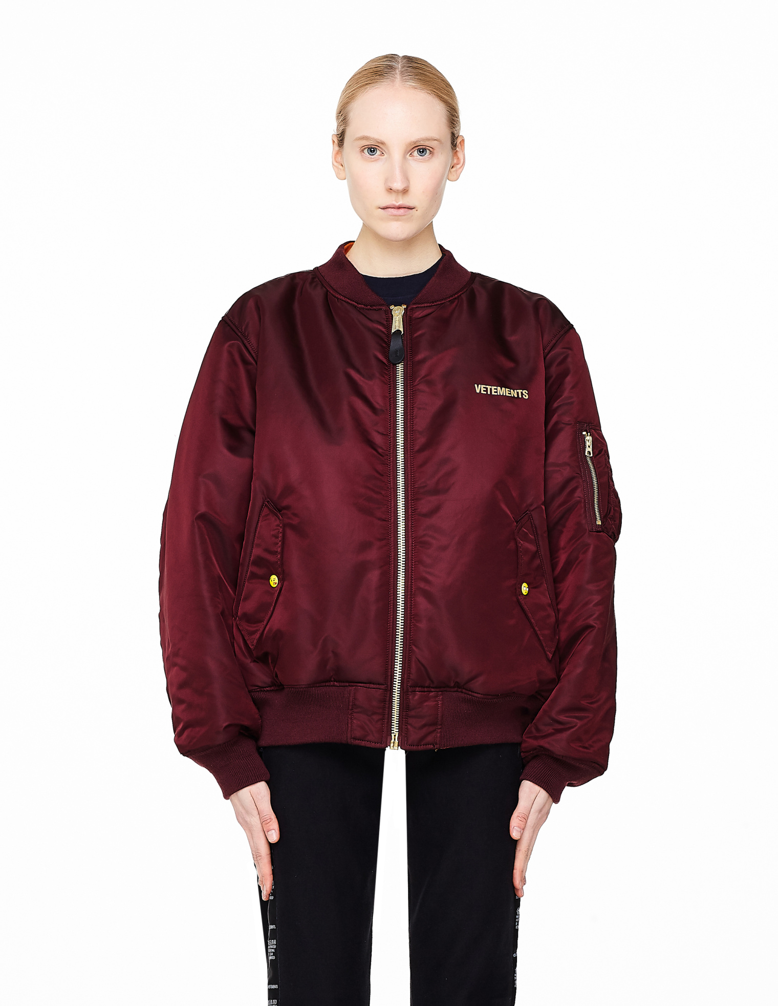 VETEMENTS Двусторонний oversize-бомбер с логотипом
