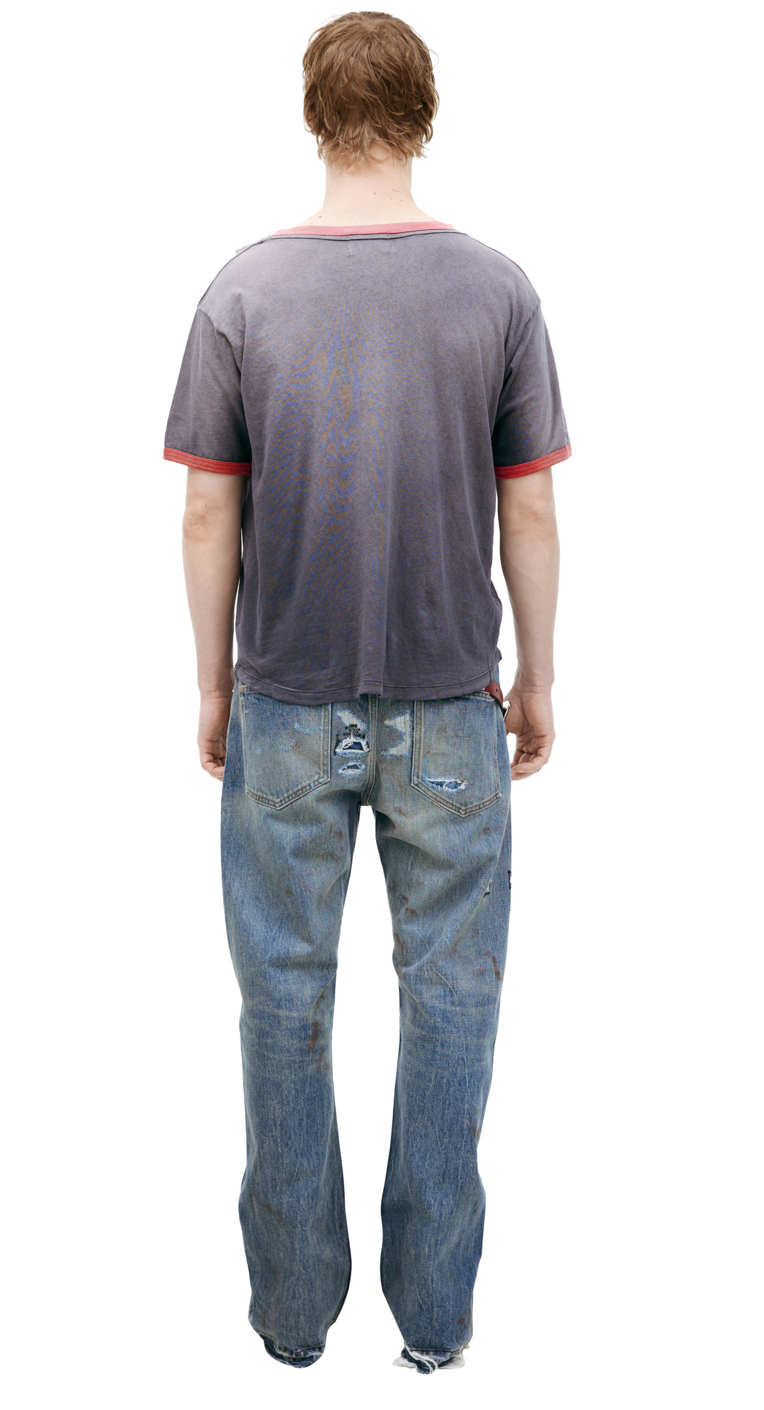 Buy Enfants Riches Déprimés men grey t-shirt with logo for $1,010
