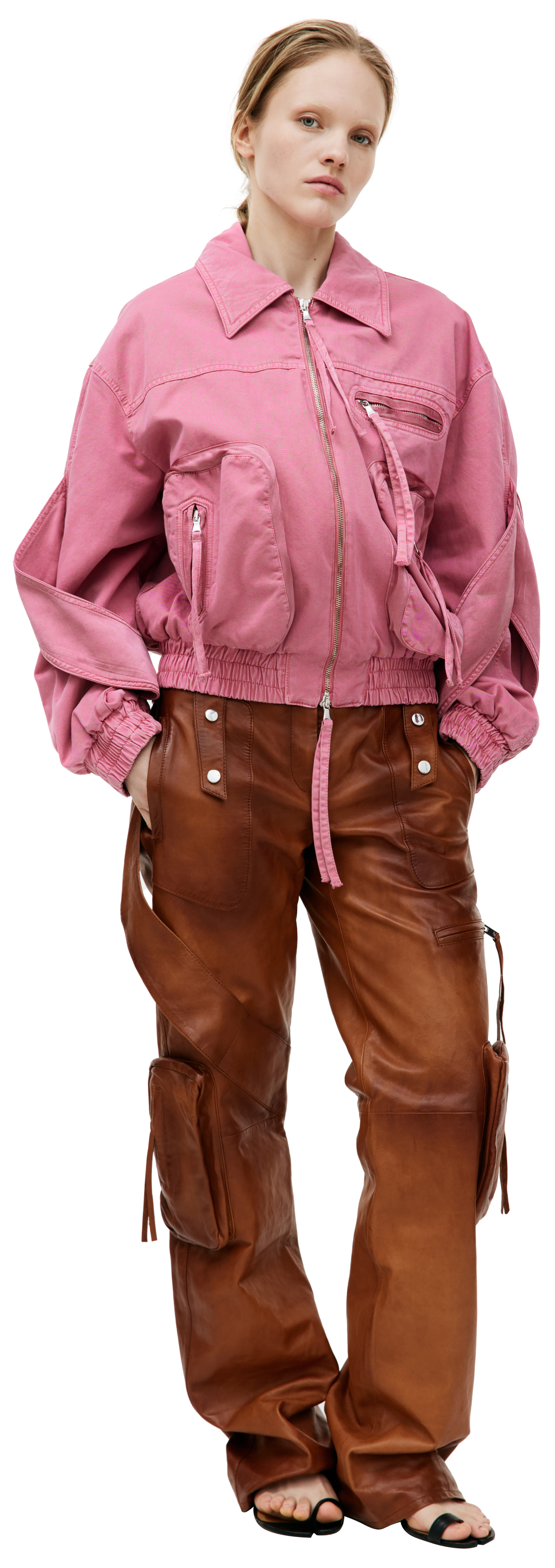 Blumarine Pink padded bomber jacket