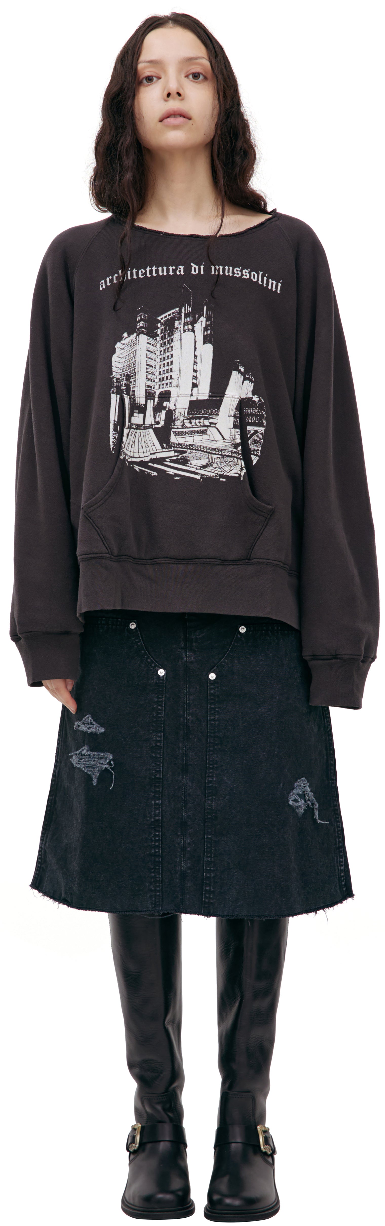 Enfants Riches Déprimés Architettura Di Mussolini Lined Raglan Sweatshirt