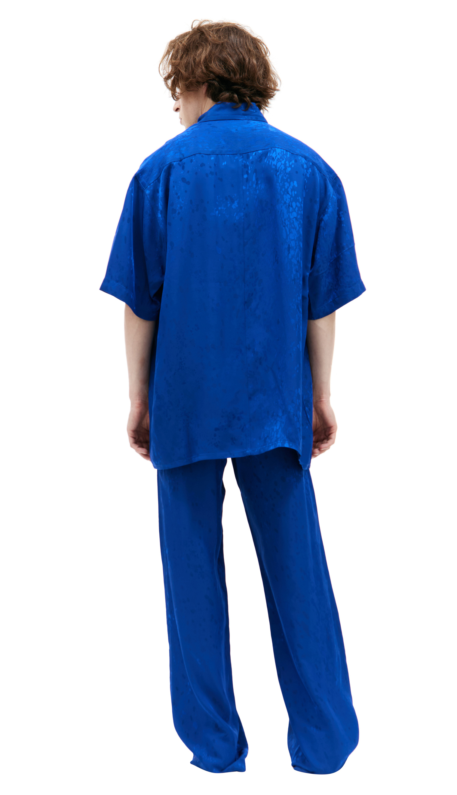 LOUIS GABRIEL NOUCHI Синяя рубашка с короткими рукавами