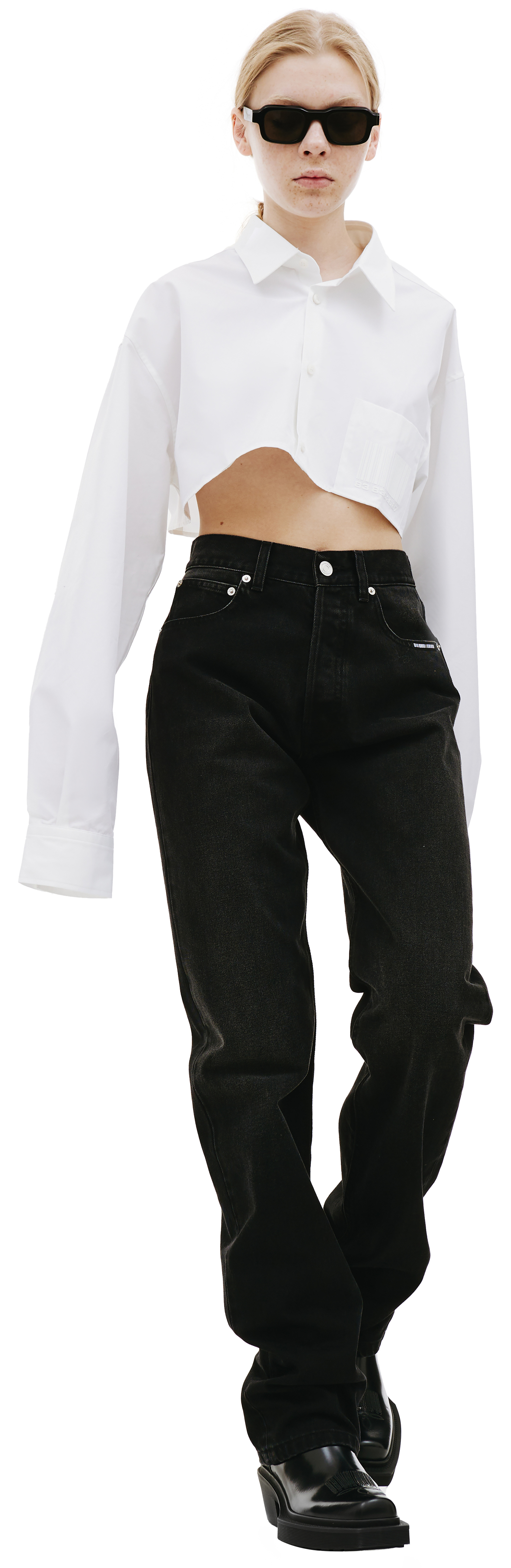 VTMNTS Barcode cropped shirt