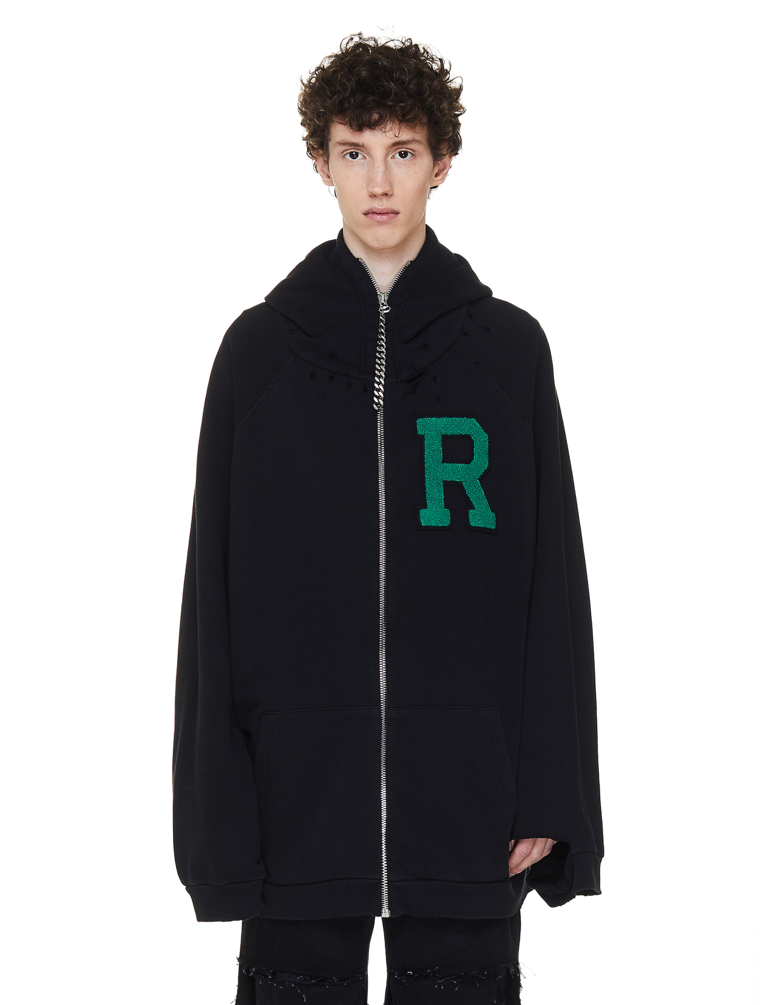 Raf Simons Distressed Hoodie "I Love You(th)"