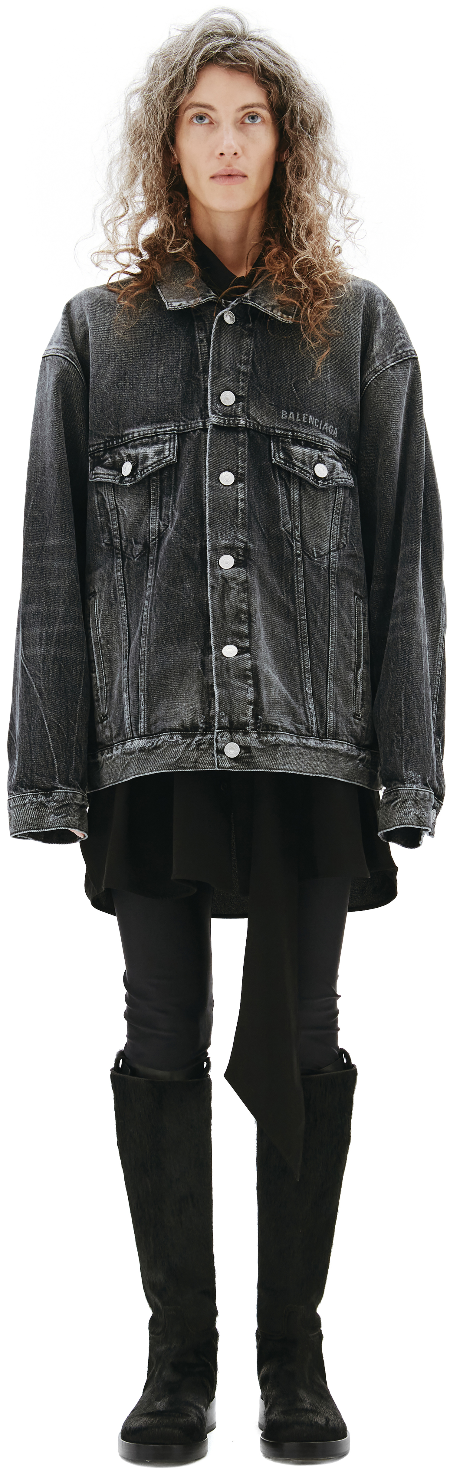 Balenciaga Denim Jacket With Back Print