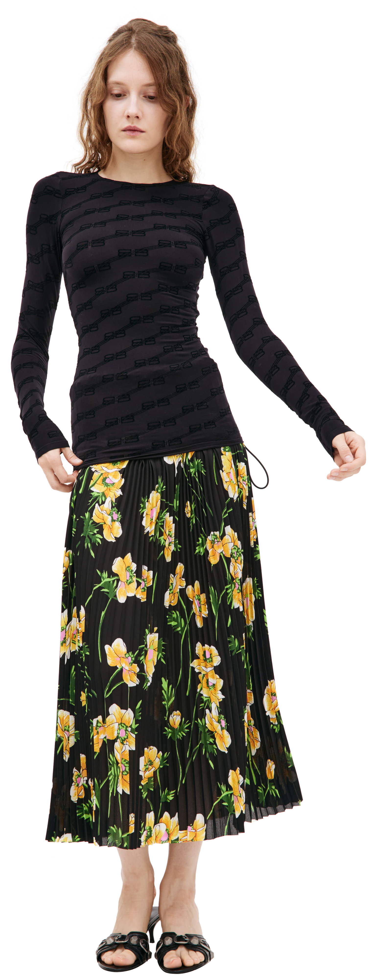 Balenciaga Black BB Mono Print Longsleeve