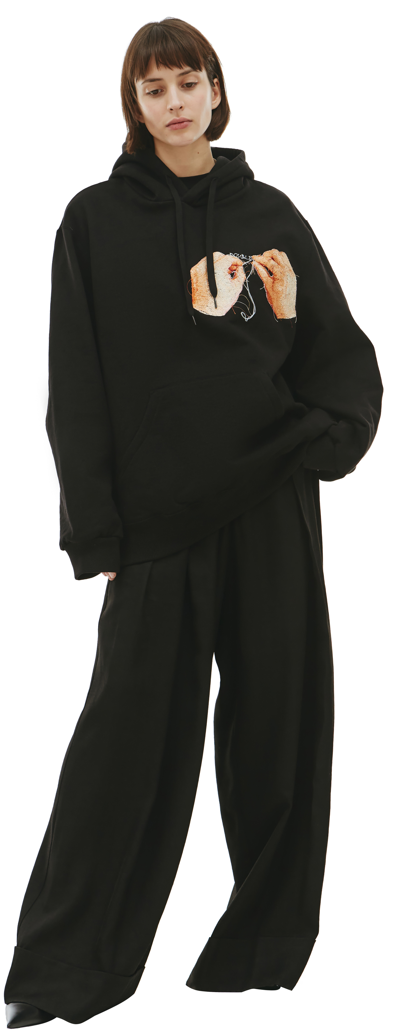 Doublet \'Hand-embroidery\' cotton hoodie