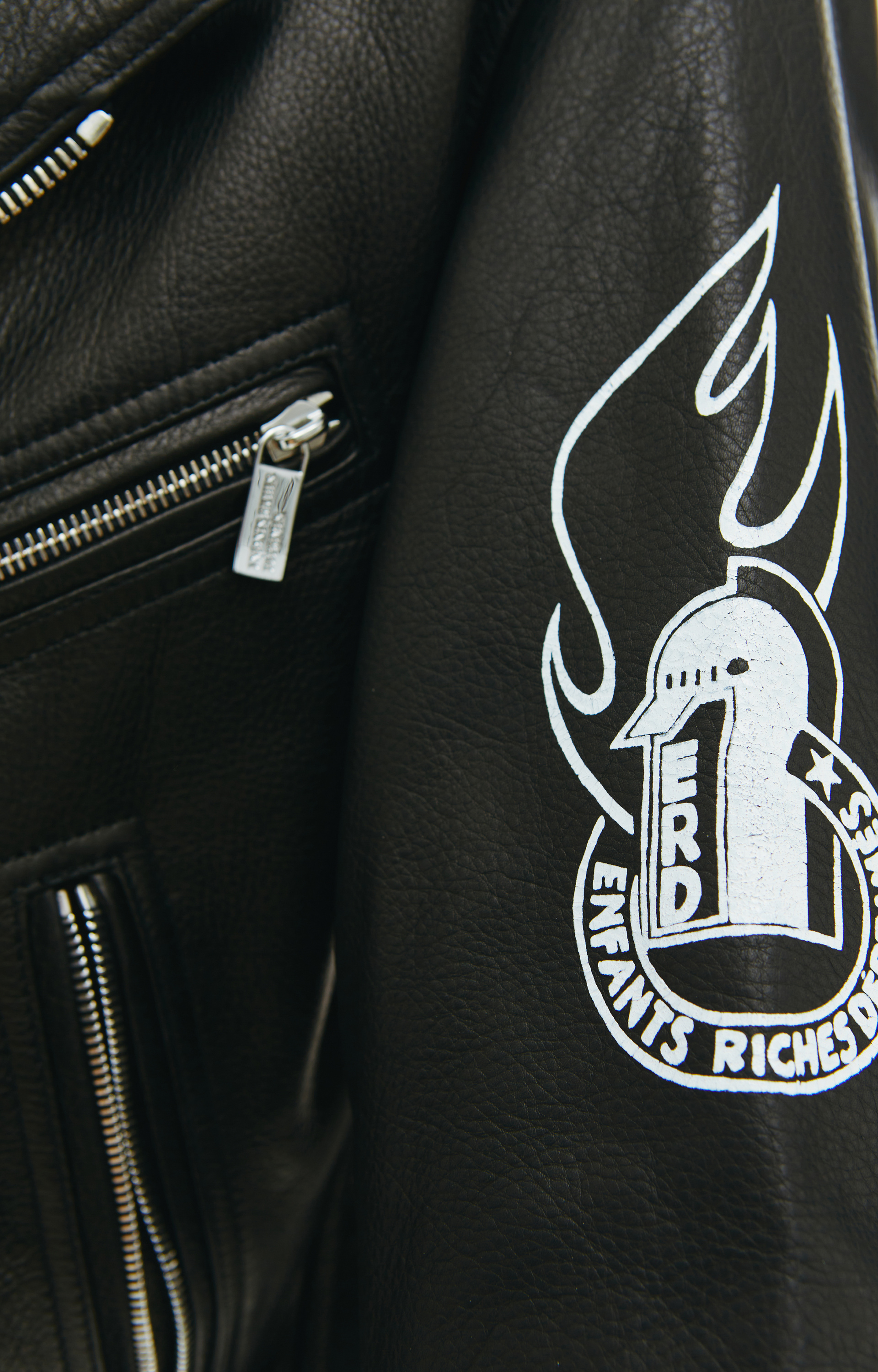 Enfants Riches Déprimés Flame logo moto jacket