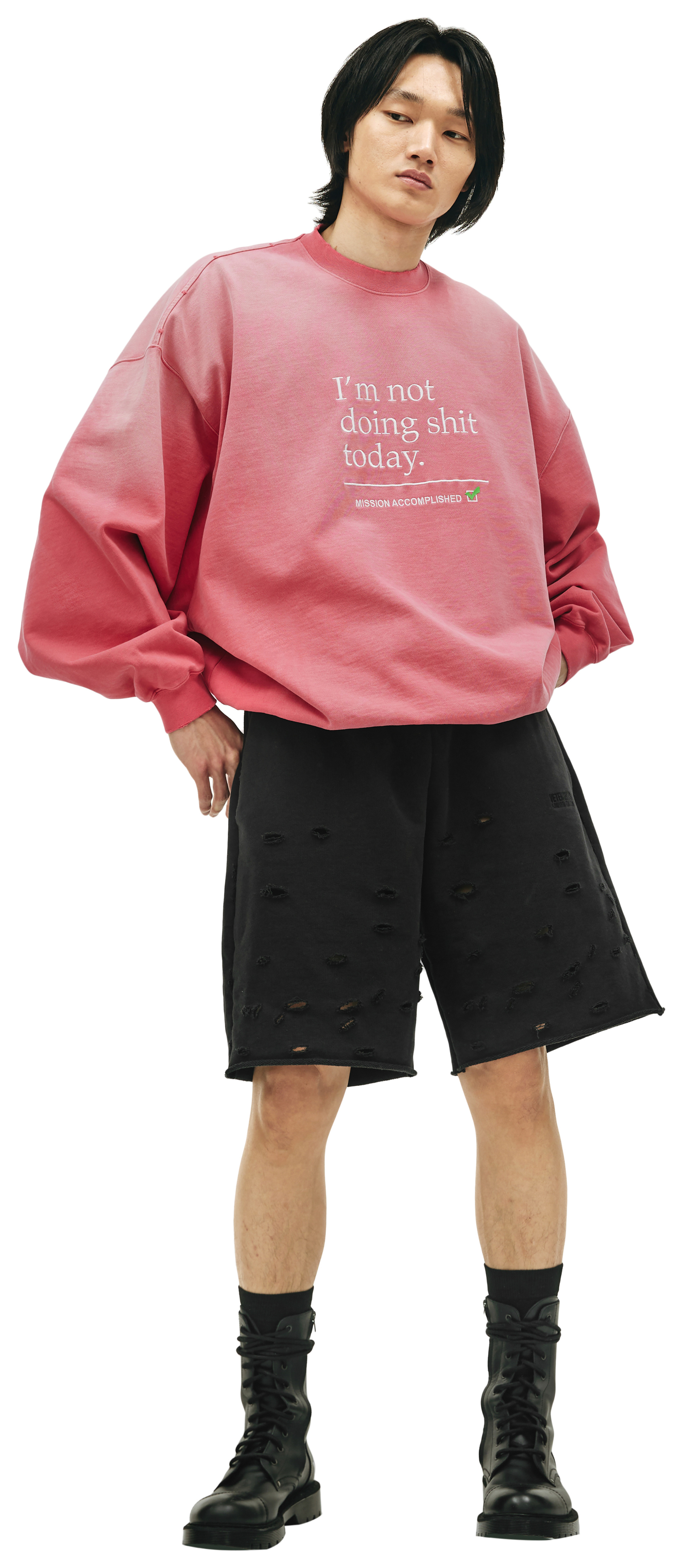 VETEMENTS Not Doing Shit Today sweatshirt