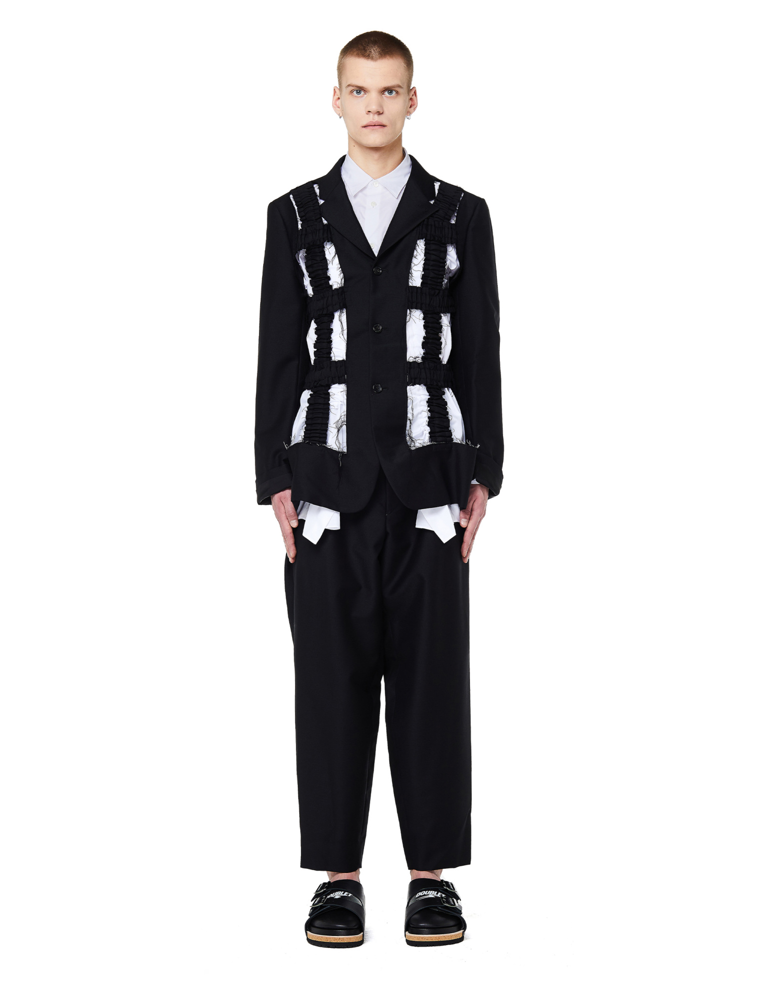 Comme des Garcons Homme plus Пиджак со сборками и вырезами