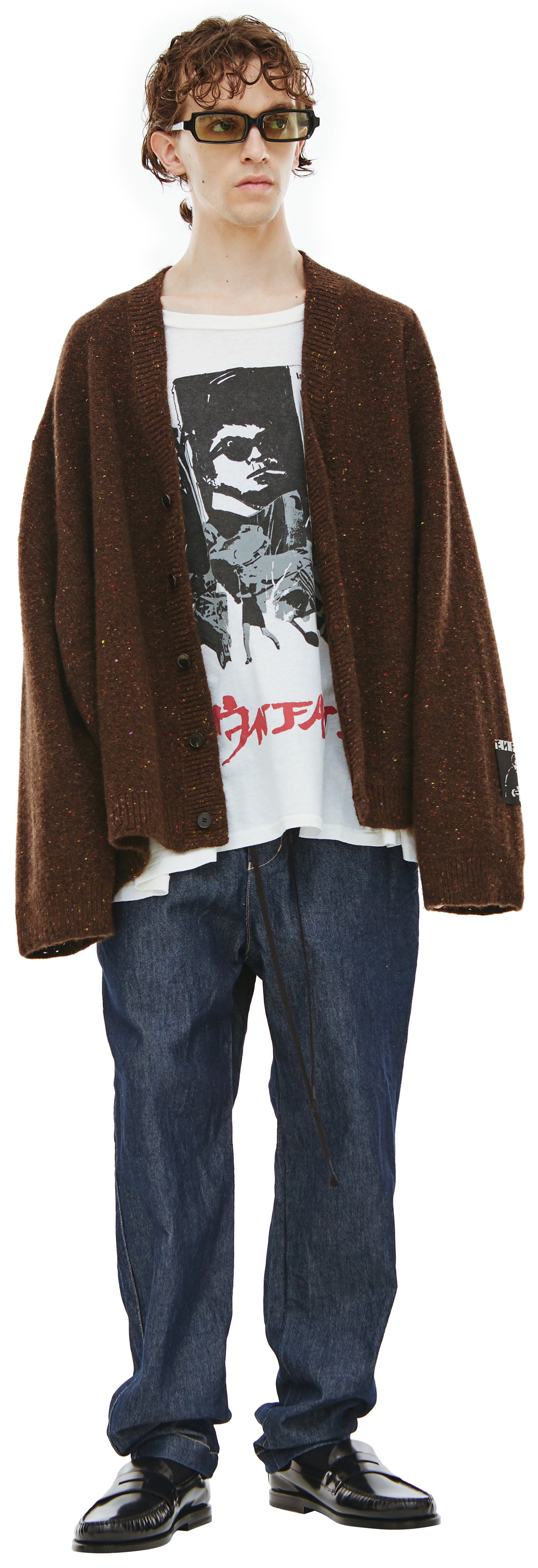 Enfants Riches Déprimés Speckled cashmere cardigan