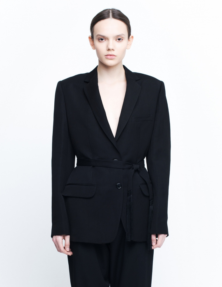 Ann Demeulemeester Жакет с поясом