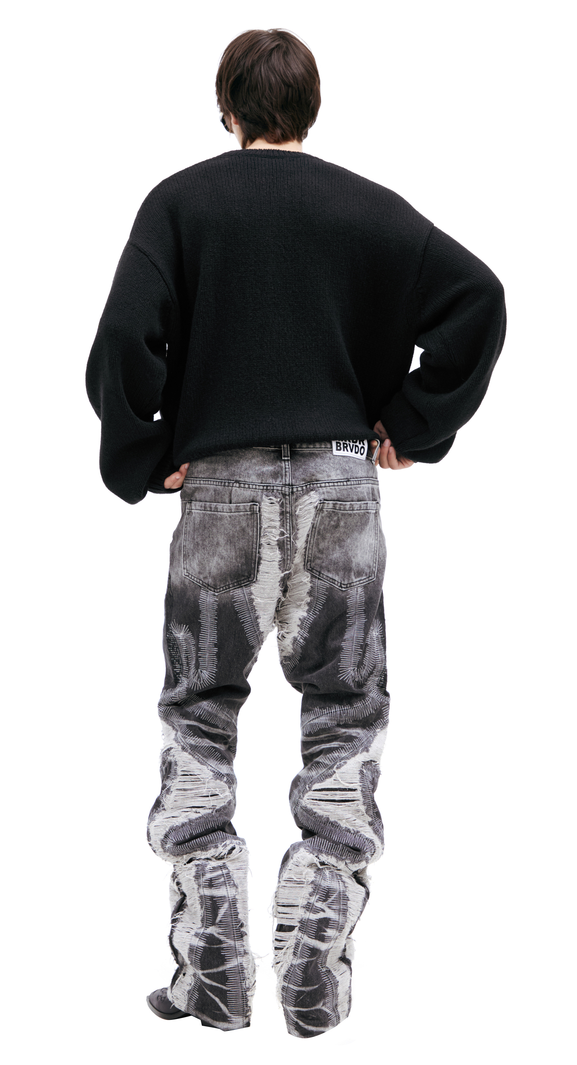 Who Decides War Jeans with stitching