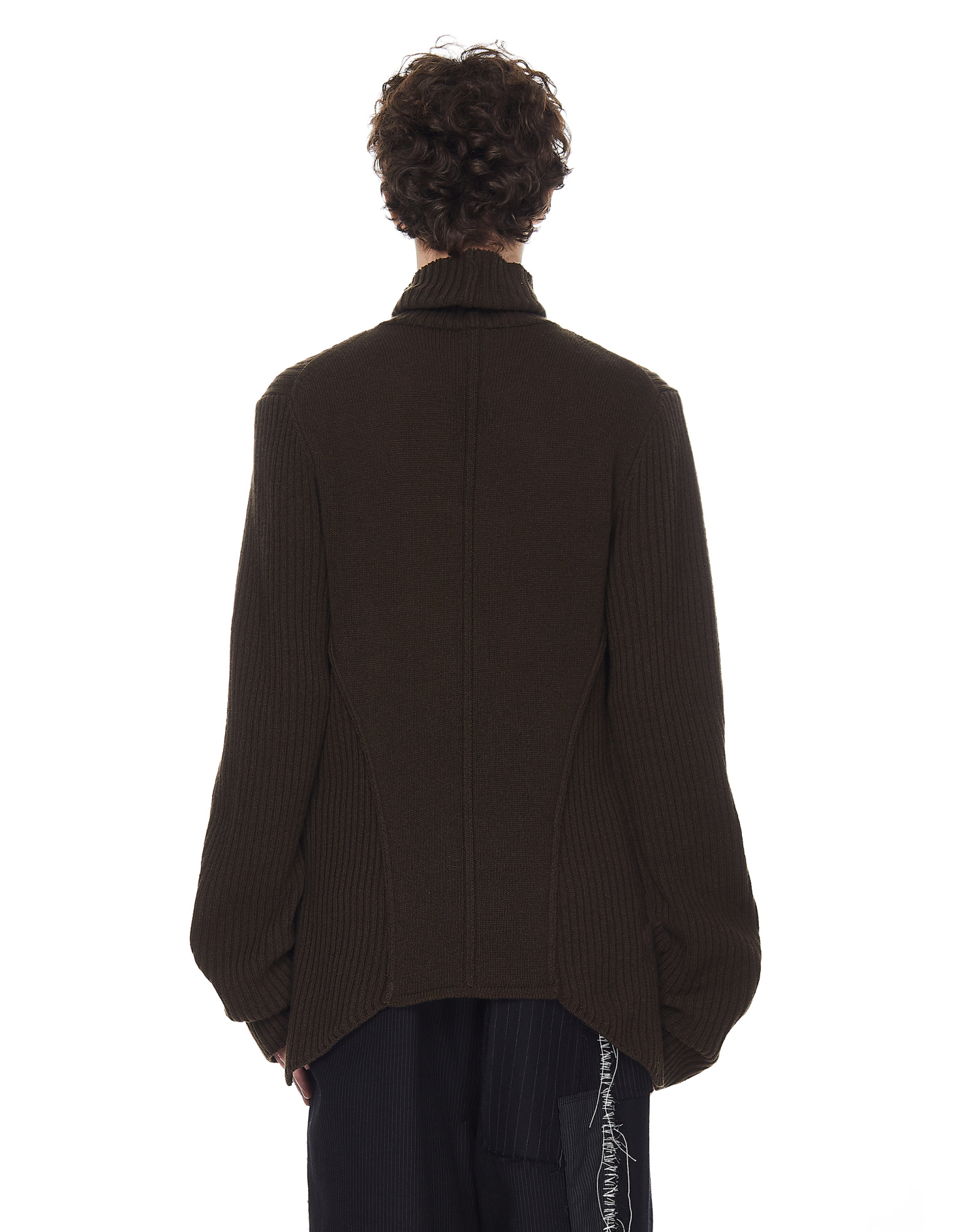 Ann Demeulemeester Khaki Turtleneck Sweater