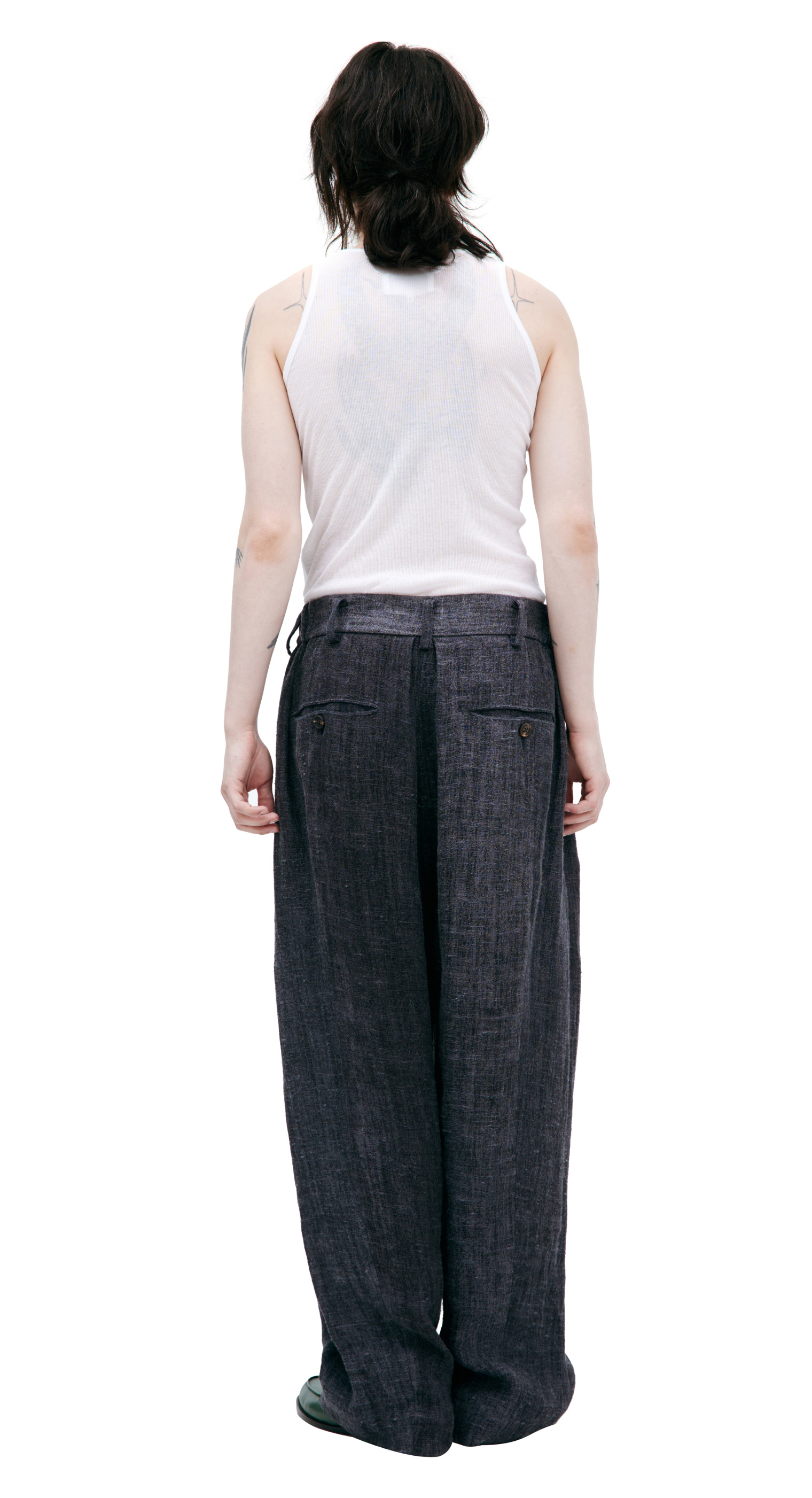 Ziggy Chen Wide-leg linen trousers