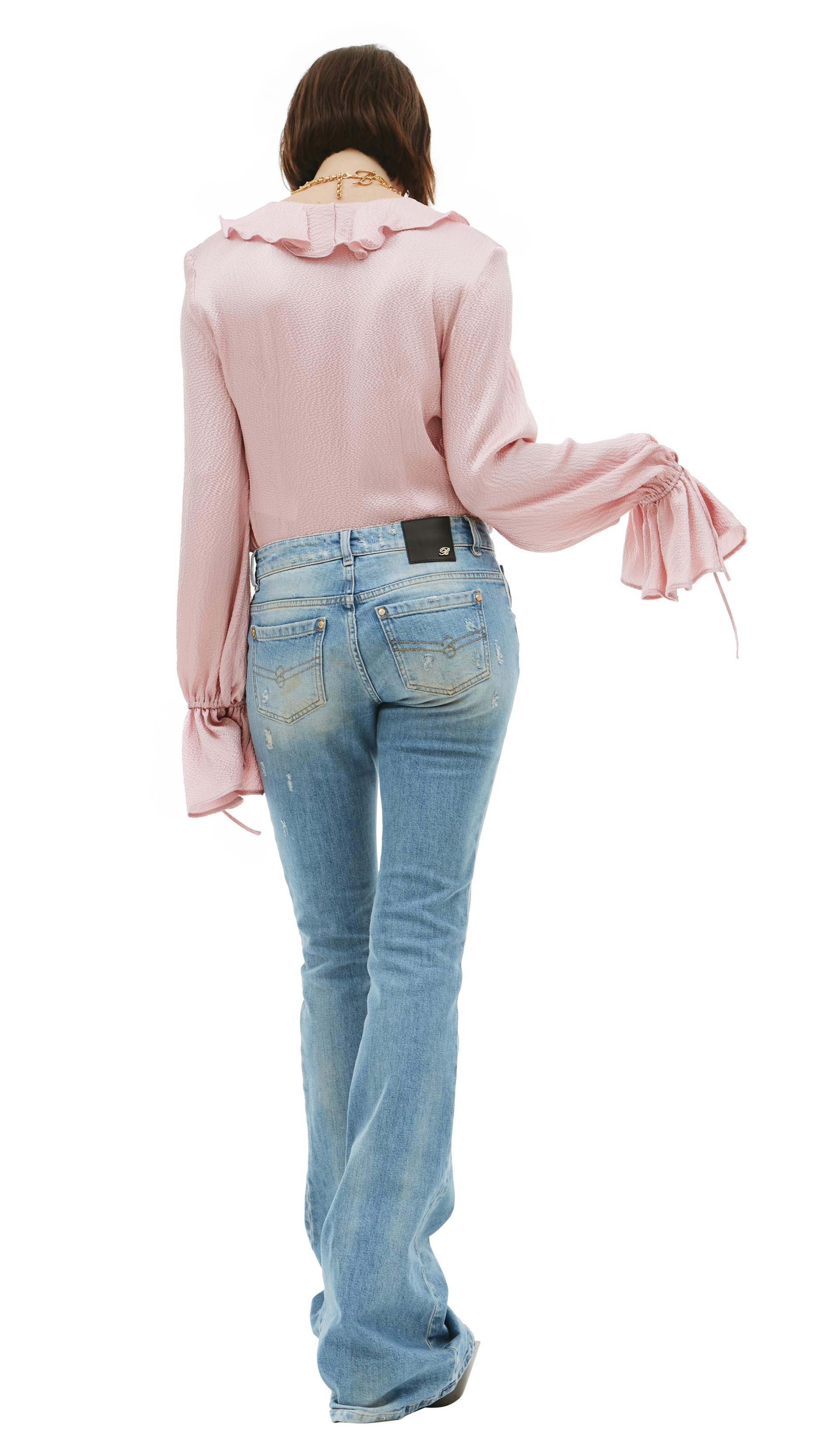 Blumarine Flared Distressed Jeans