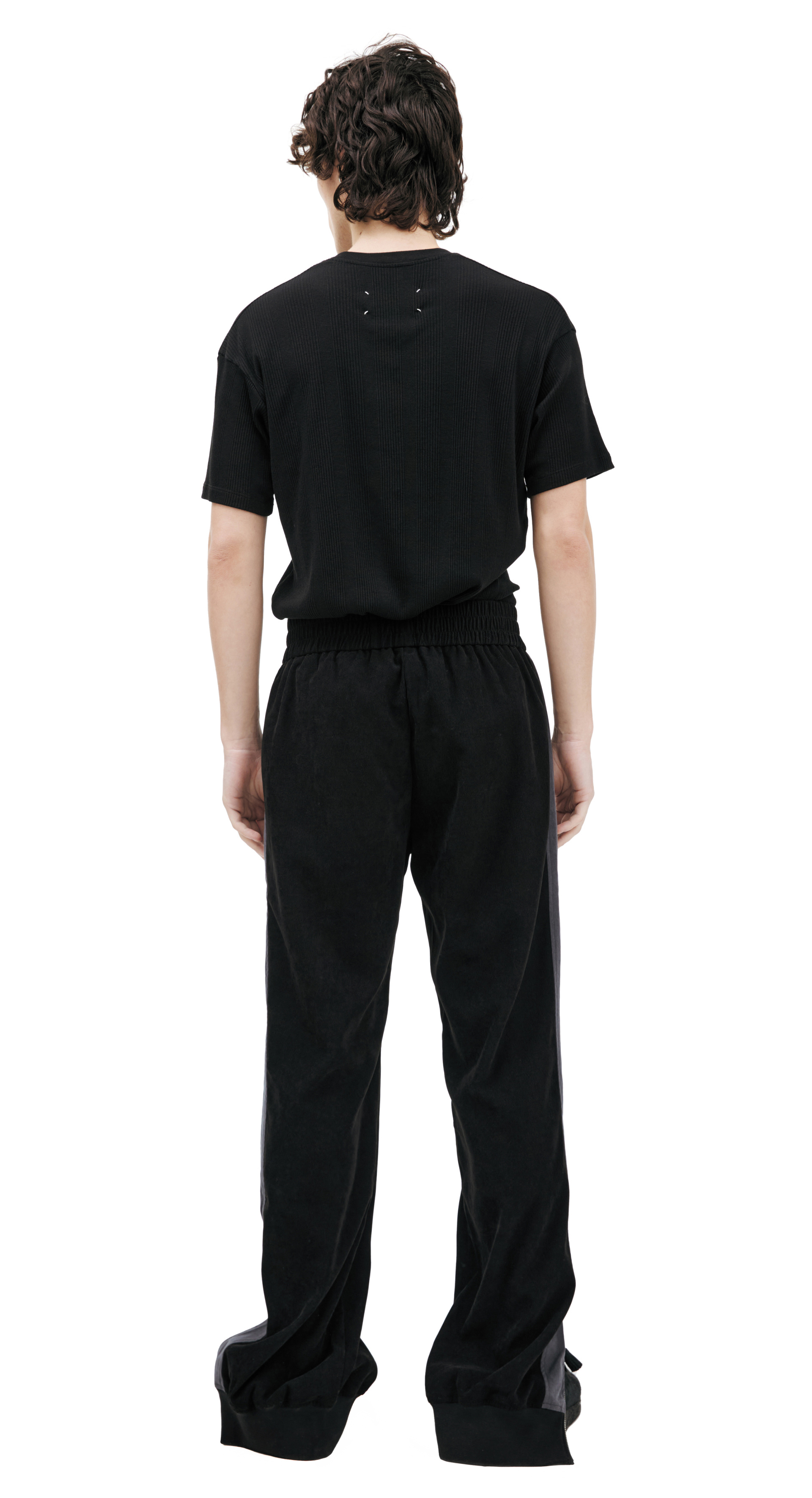 (di)vision Black trousers with logo