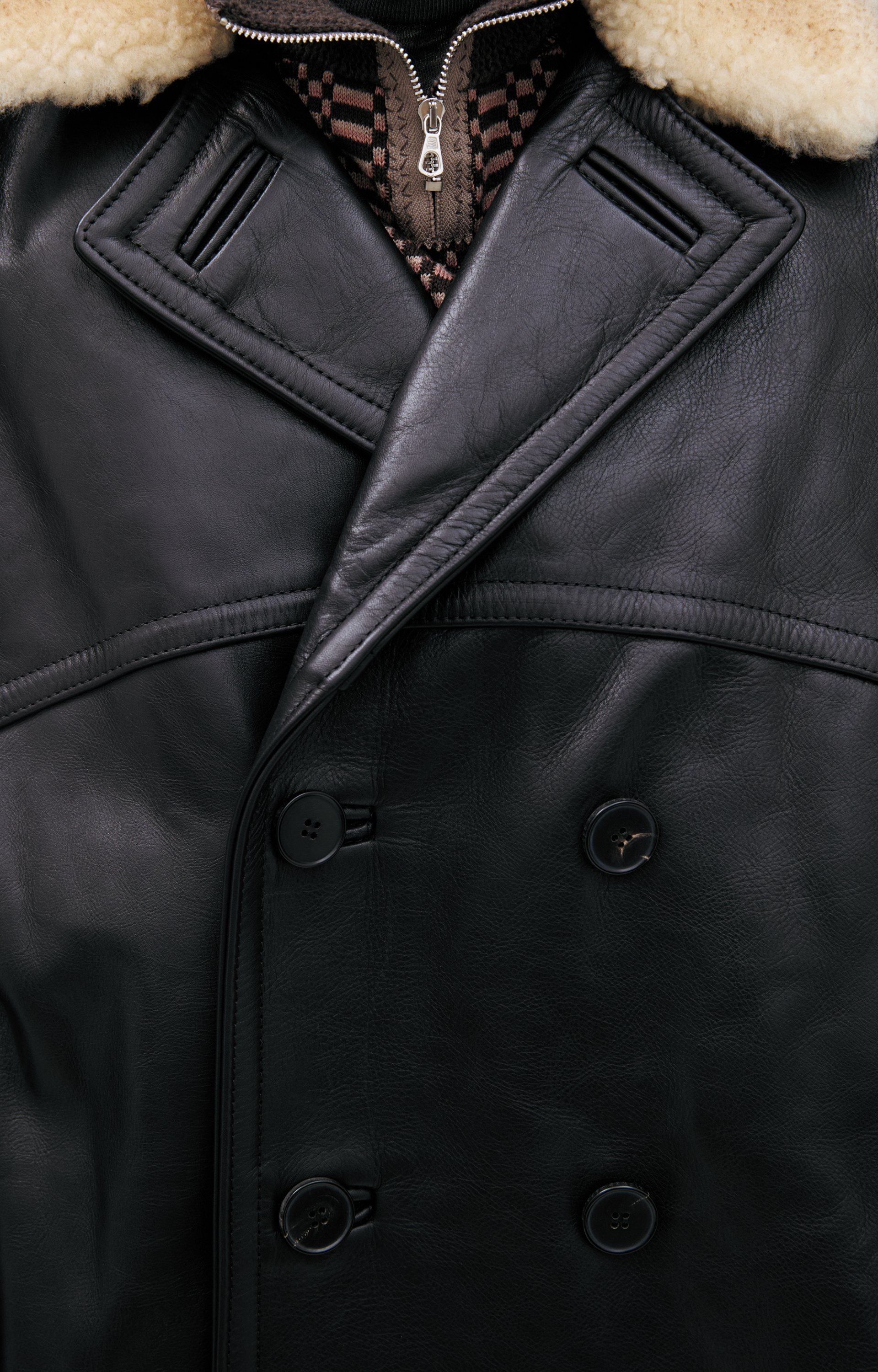 Enfants Riches Déprimés Black leather coat