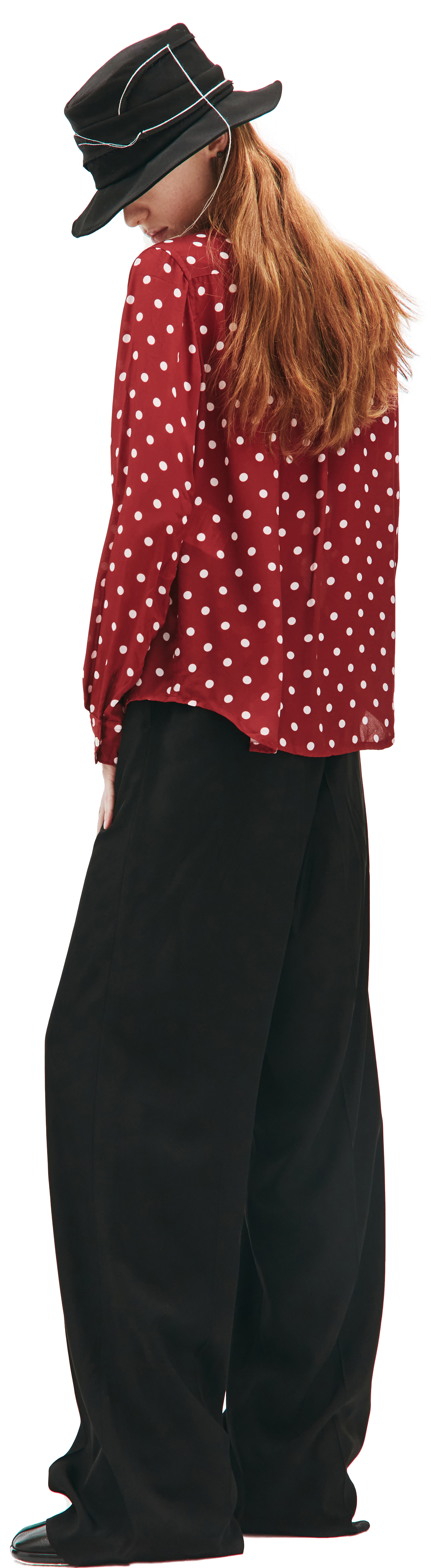 Comme des Garcons CdG Polka-dot blouse with ruffles