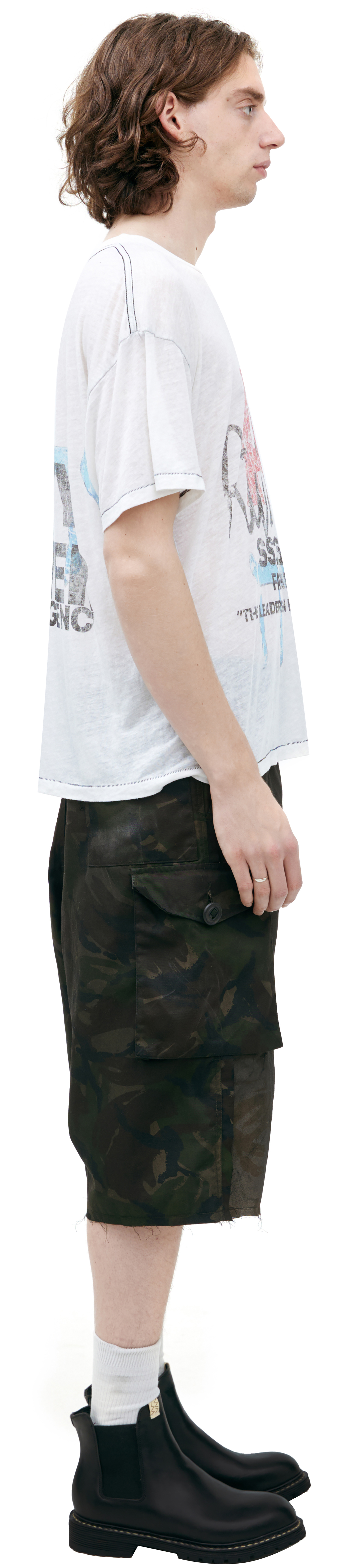 RRR123 White T-shirt with print