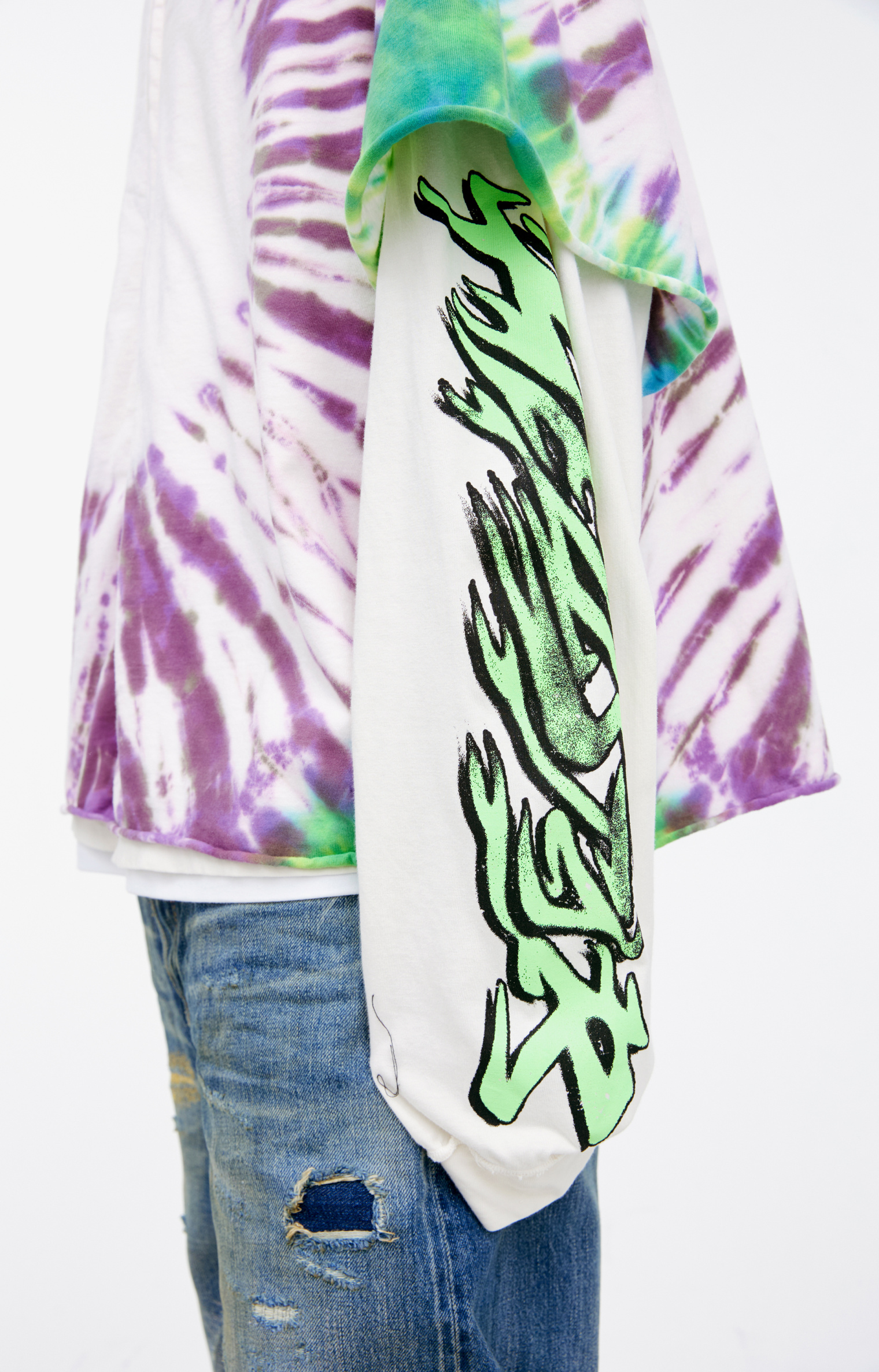 Hellstar White monoprint hoodie