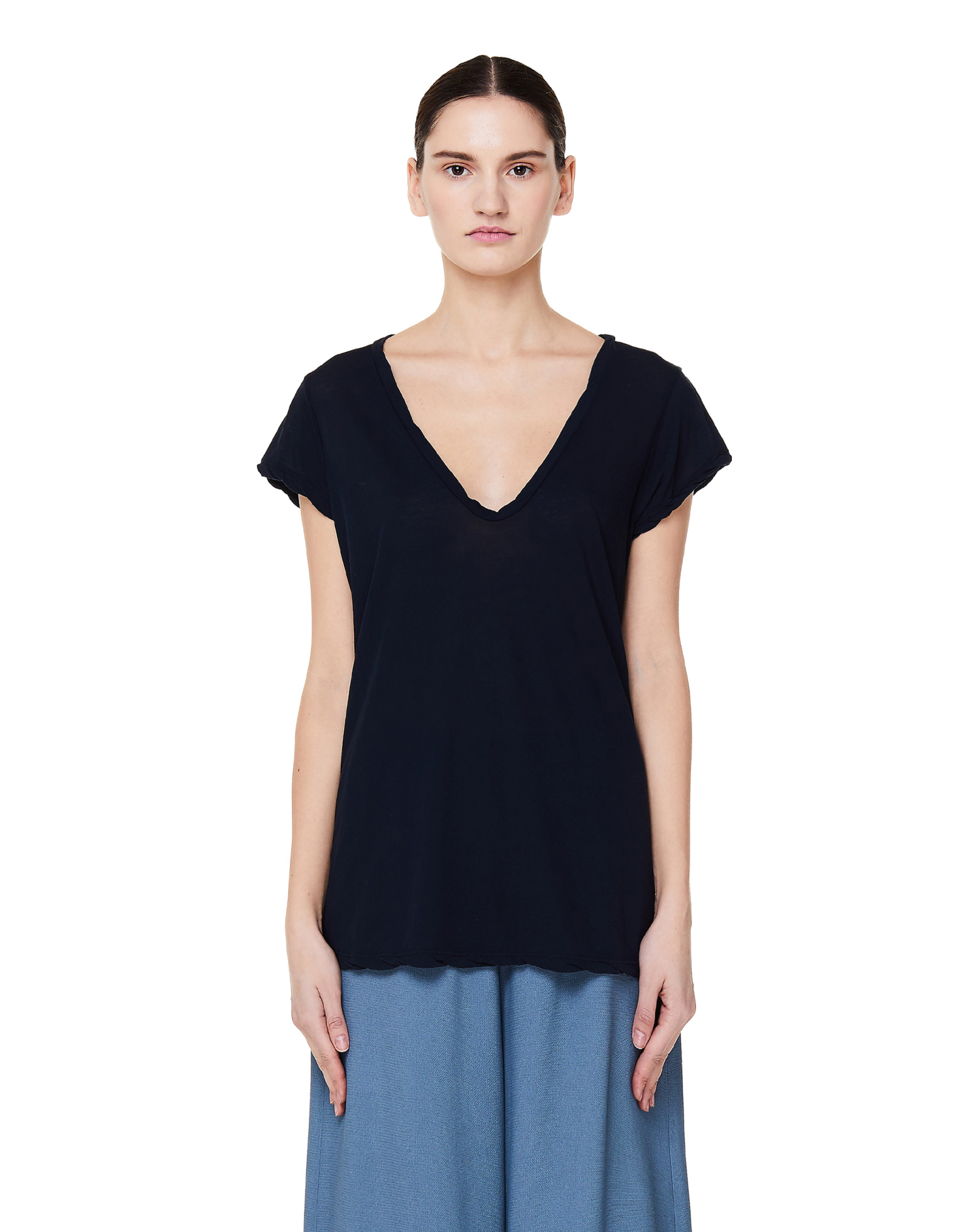 James Perse Navy Blue V-Neck T-Shirt