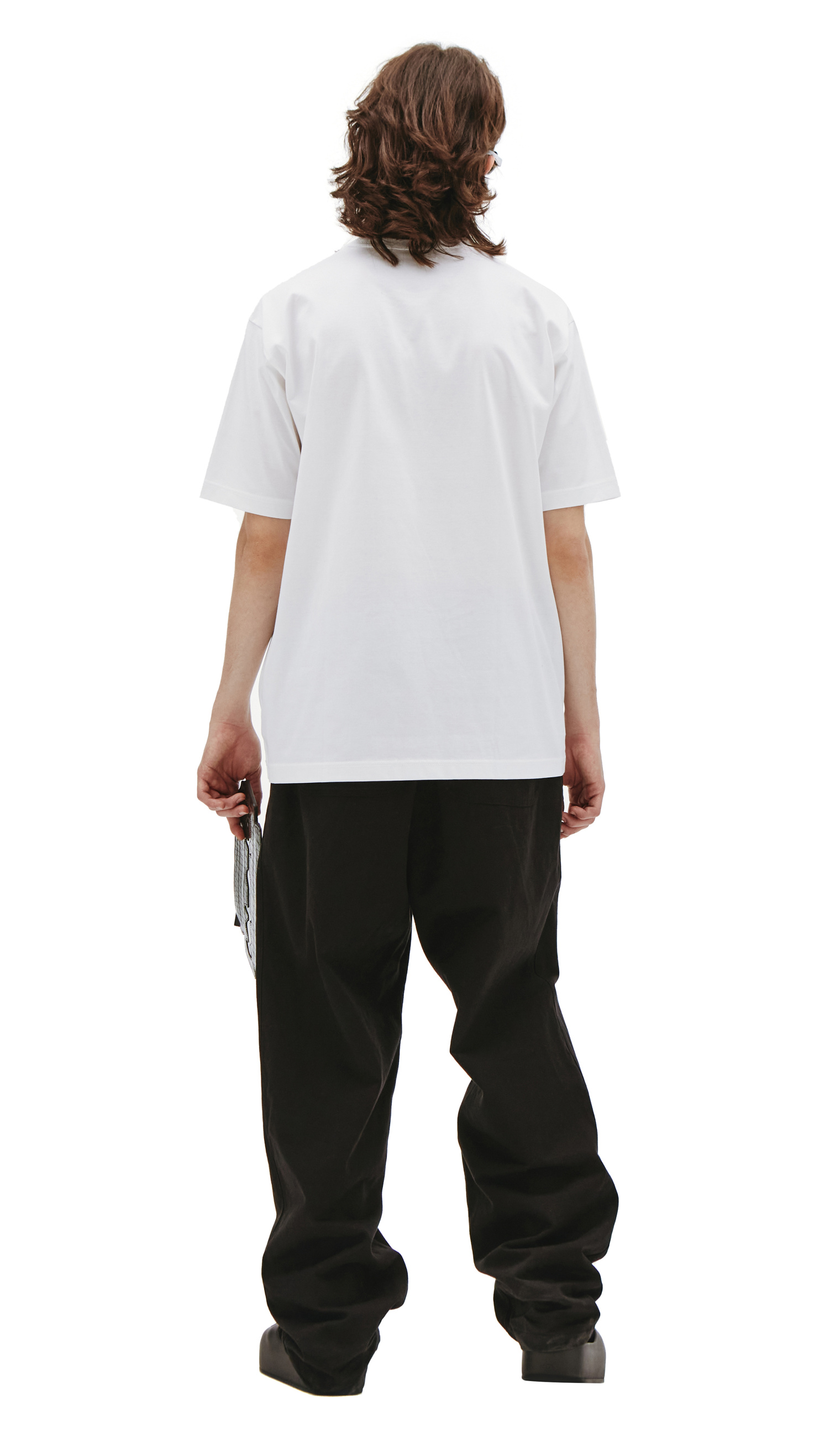 Junya Watanabe Белая футболка с принтом