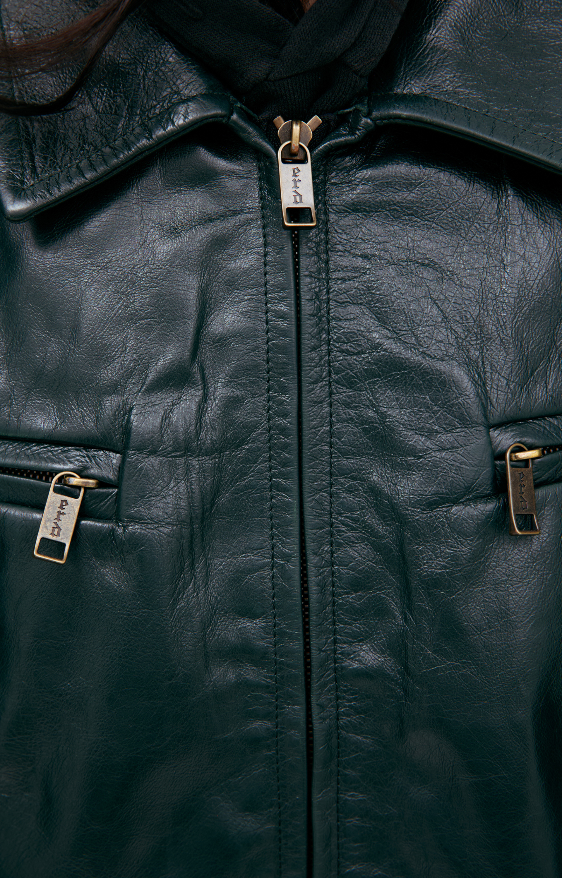 Enfants Riches Déprimés Leather jacket with zipper