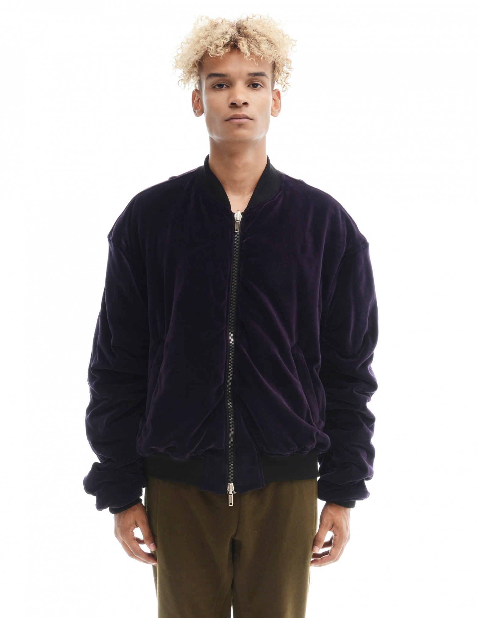 Haider Ackermann Velvet bomber sweatshirt