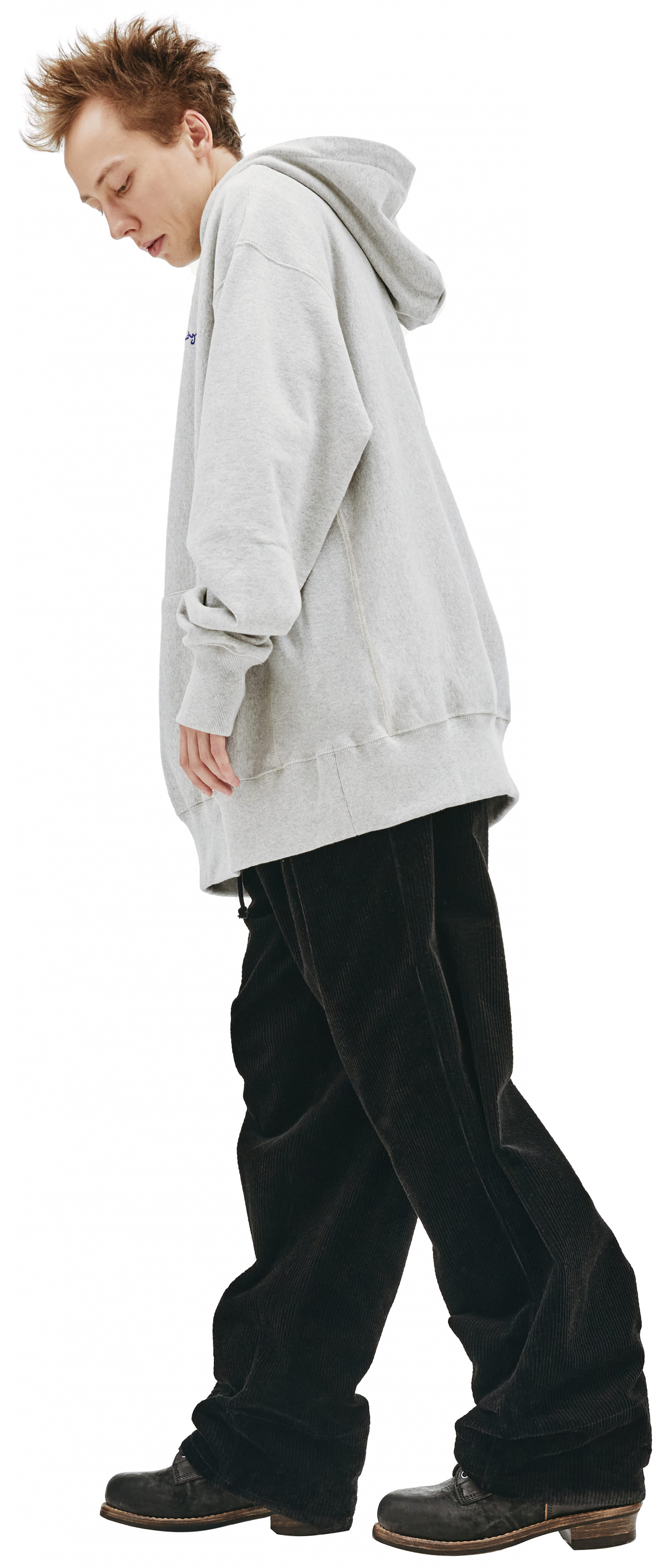 Readymade Grey embroidered hoodie