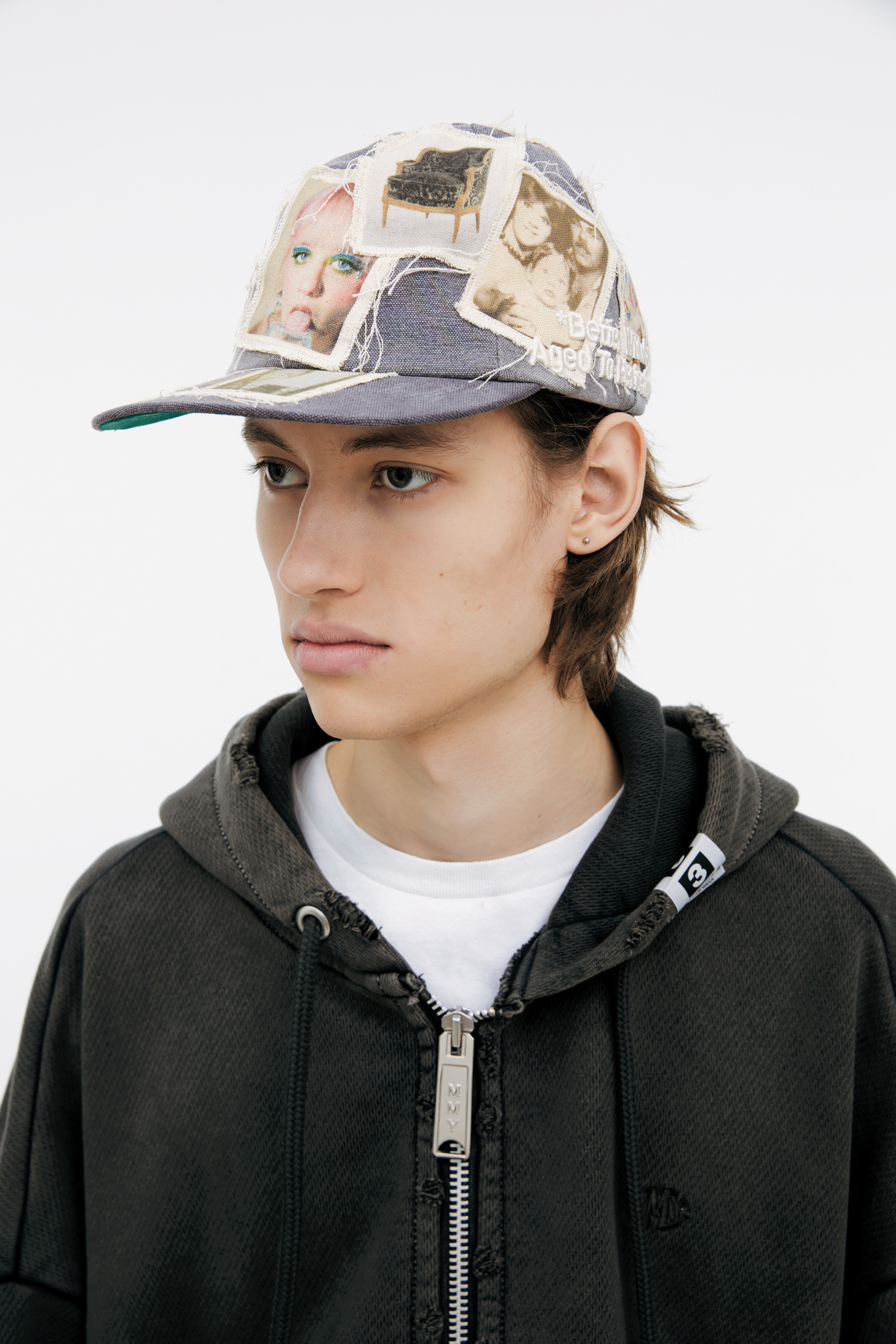 BETTER WITH AGE Grey cap with patches