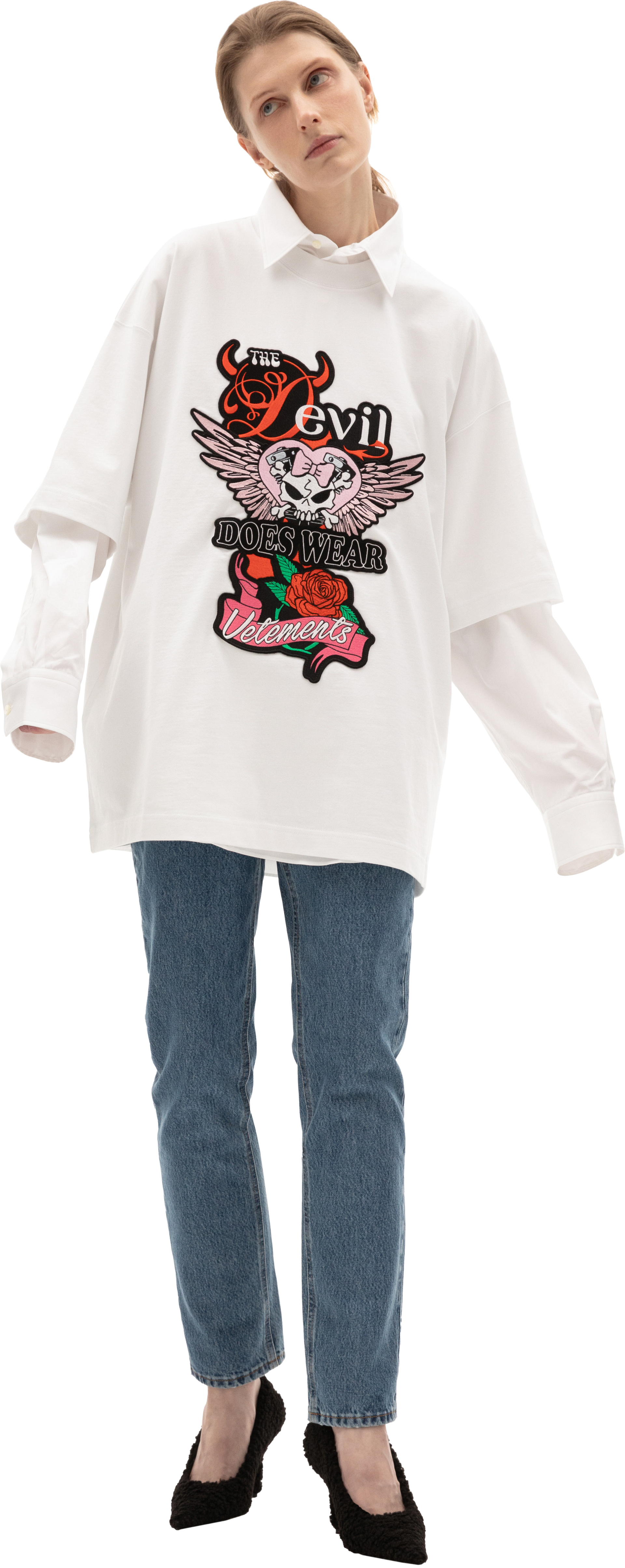 VETEMENTS The Devil T-shirt in white