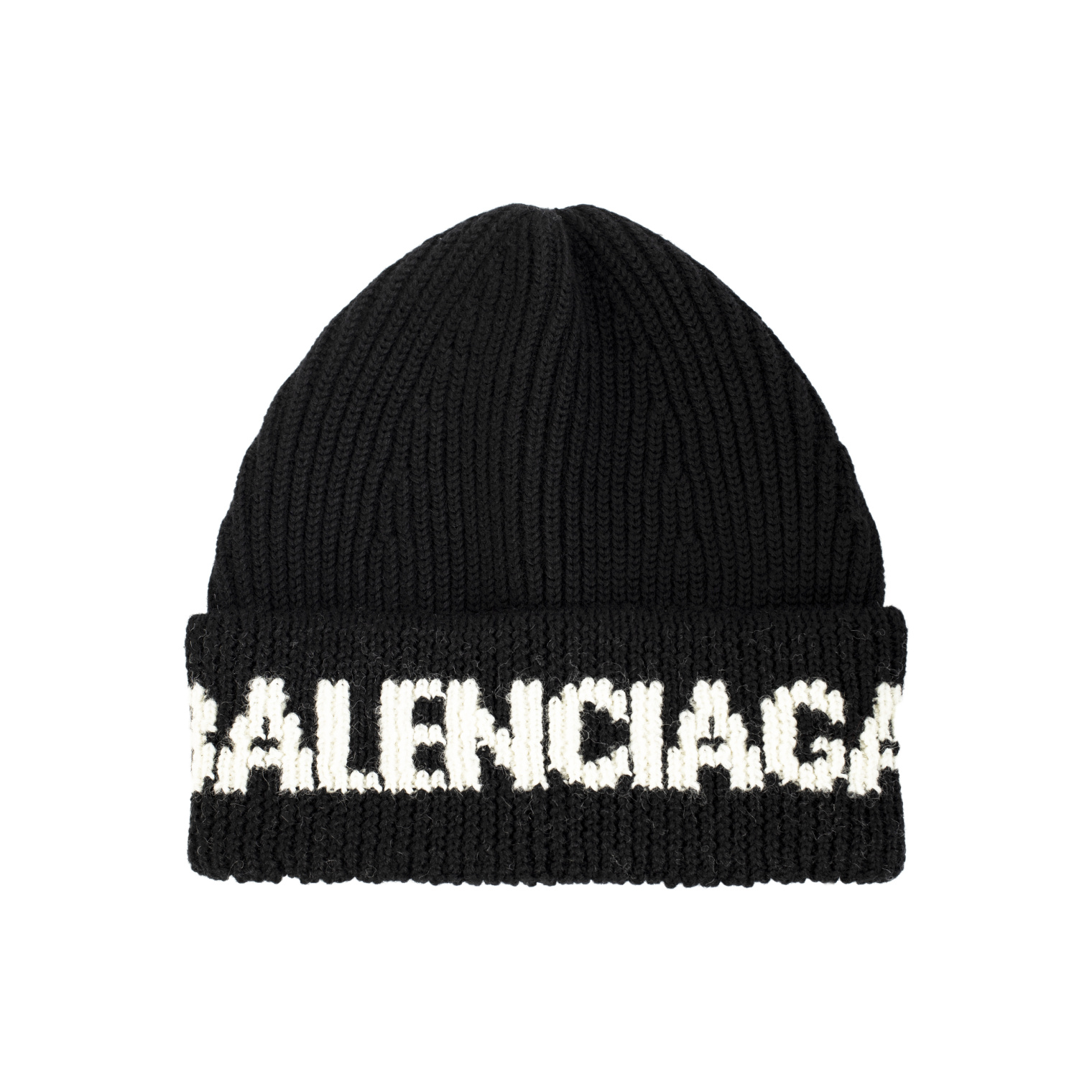 Balenciaga Logo beanie in black