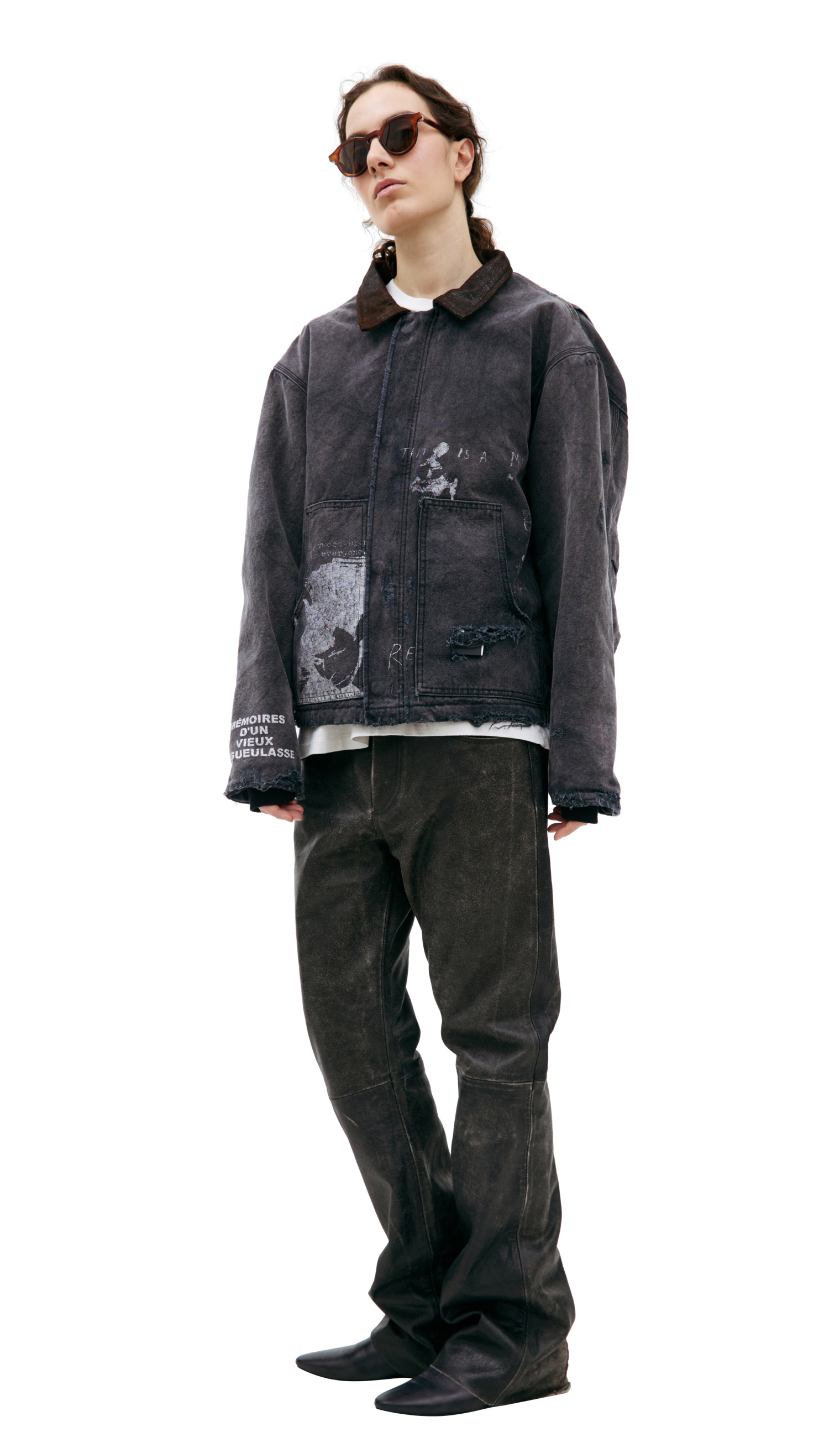 Enfants Riches Deprimes Grey monoprint jacket