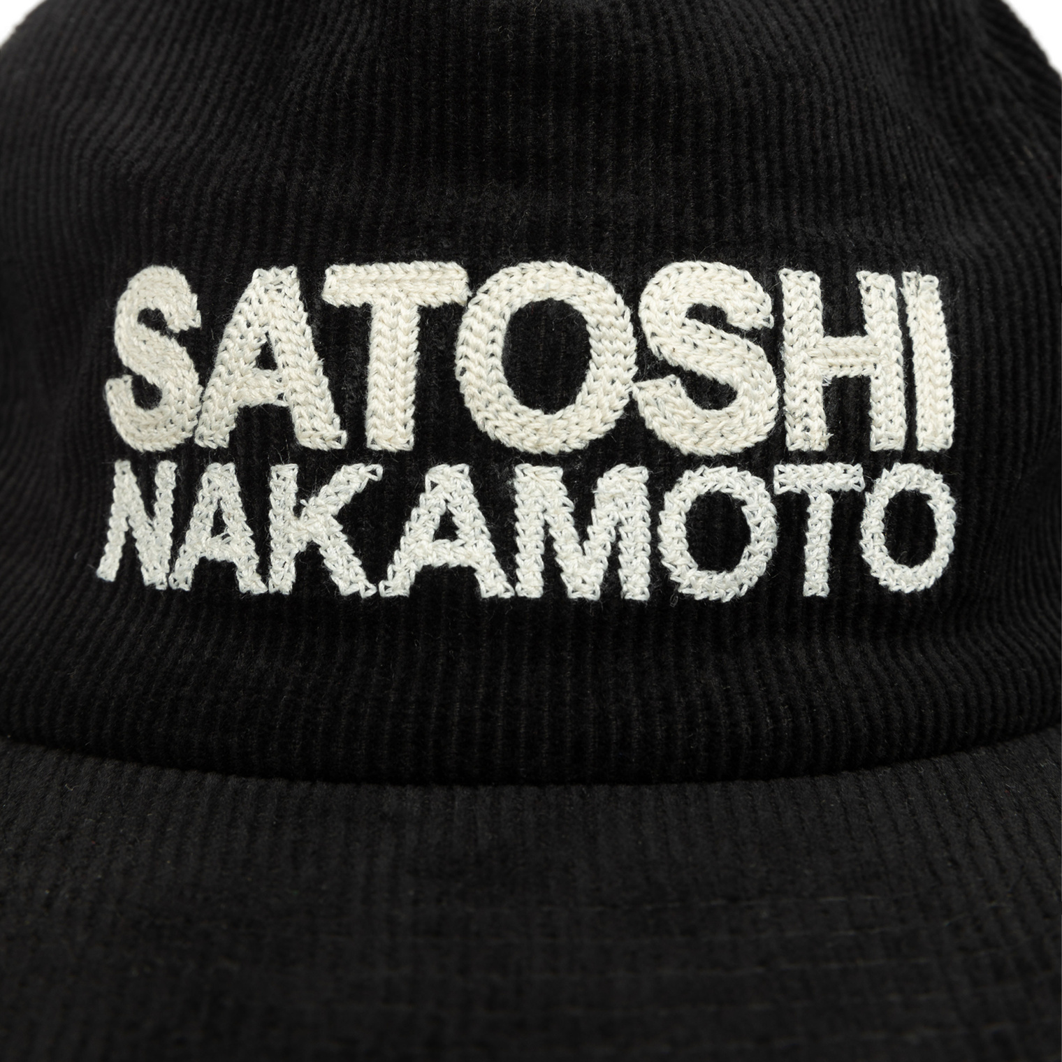 Satoshi Nakamoto Corduroy cap with logo