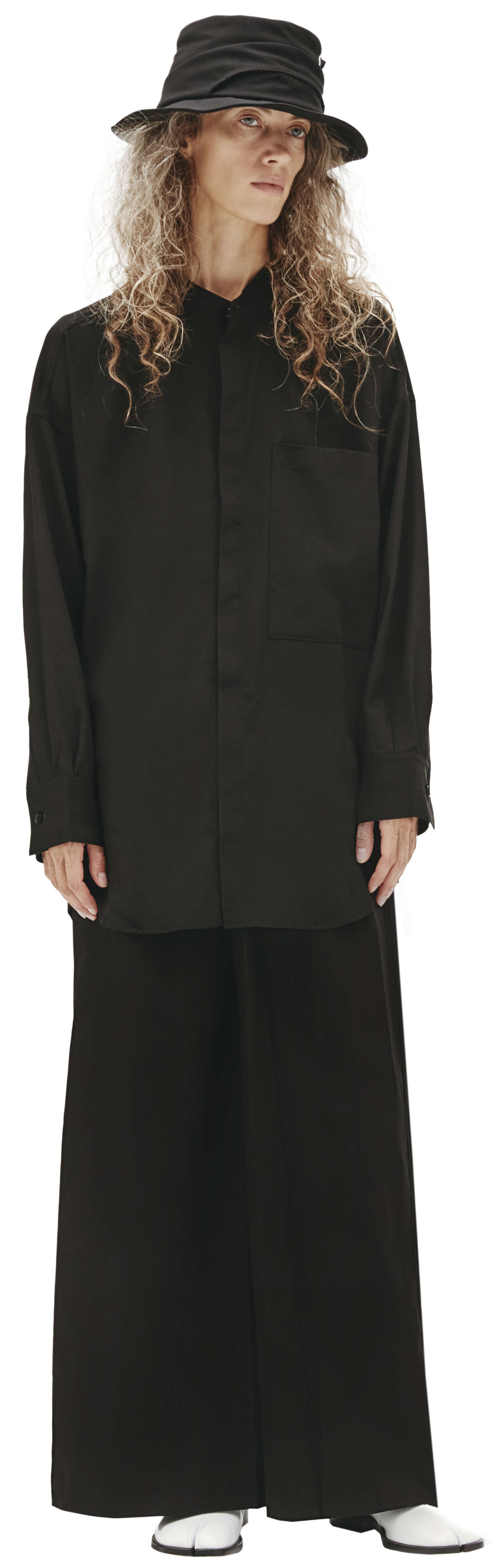 Y\'s Mixed Shirt in Black