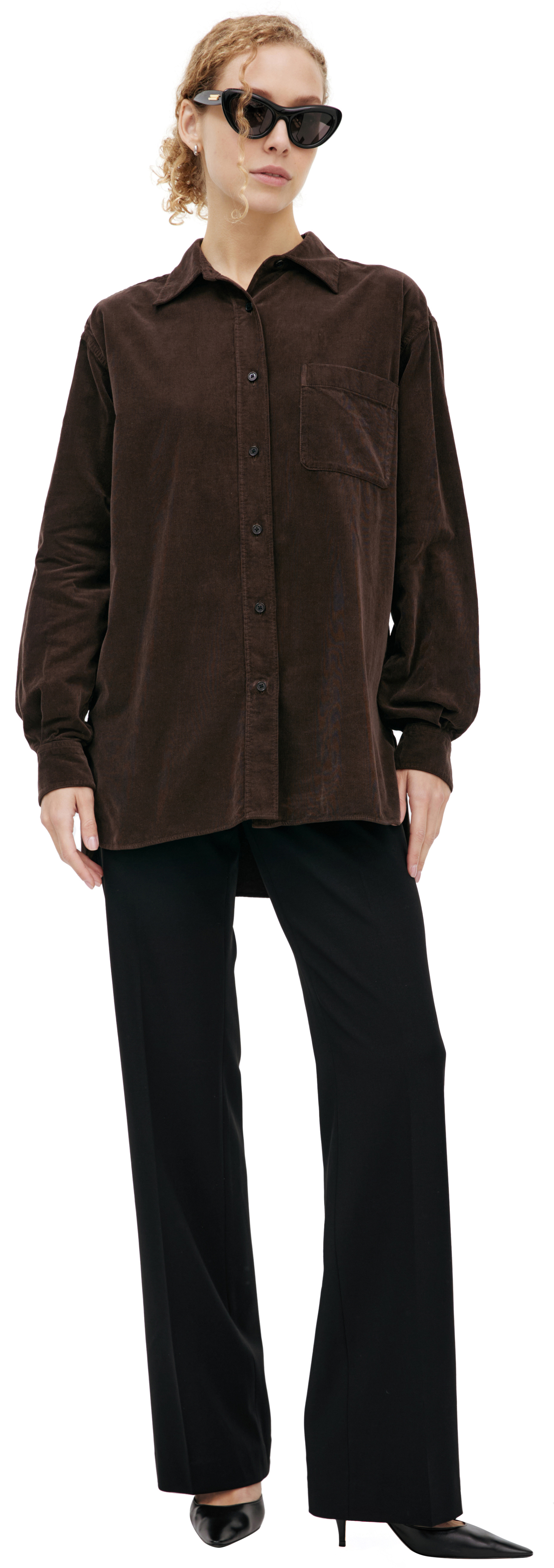 The Row Corduroy button-down shirt