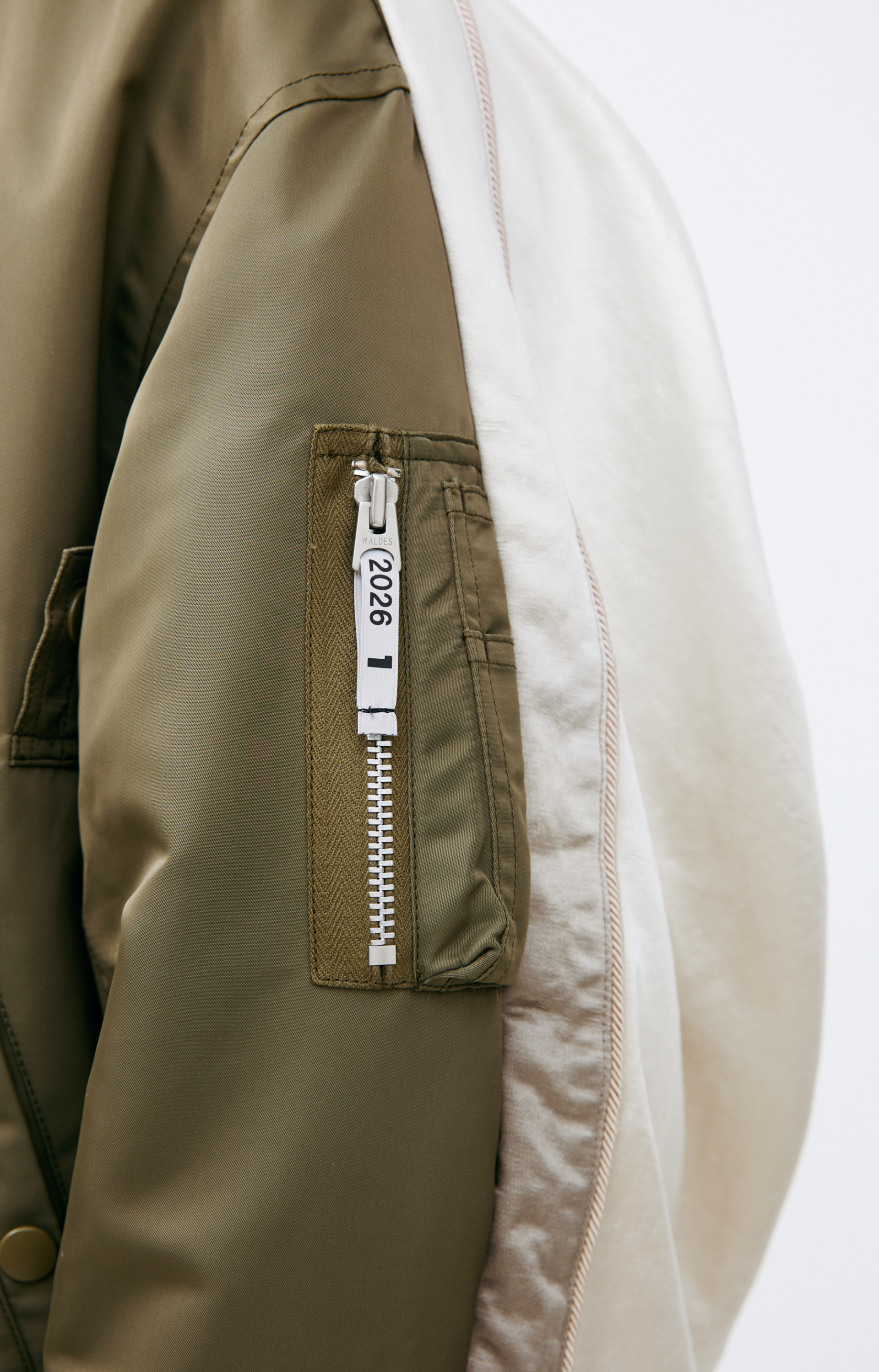 Maison Mihara Yasuhiro Two-tone bomber jacket