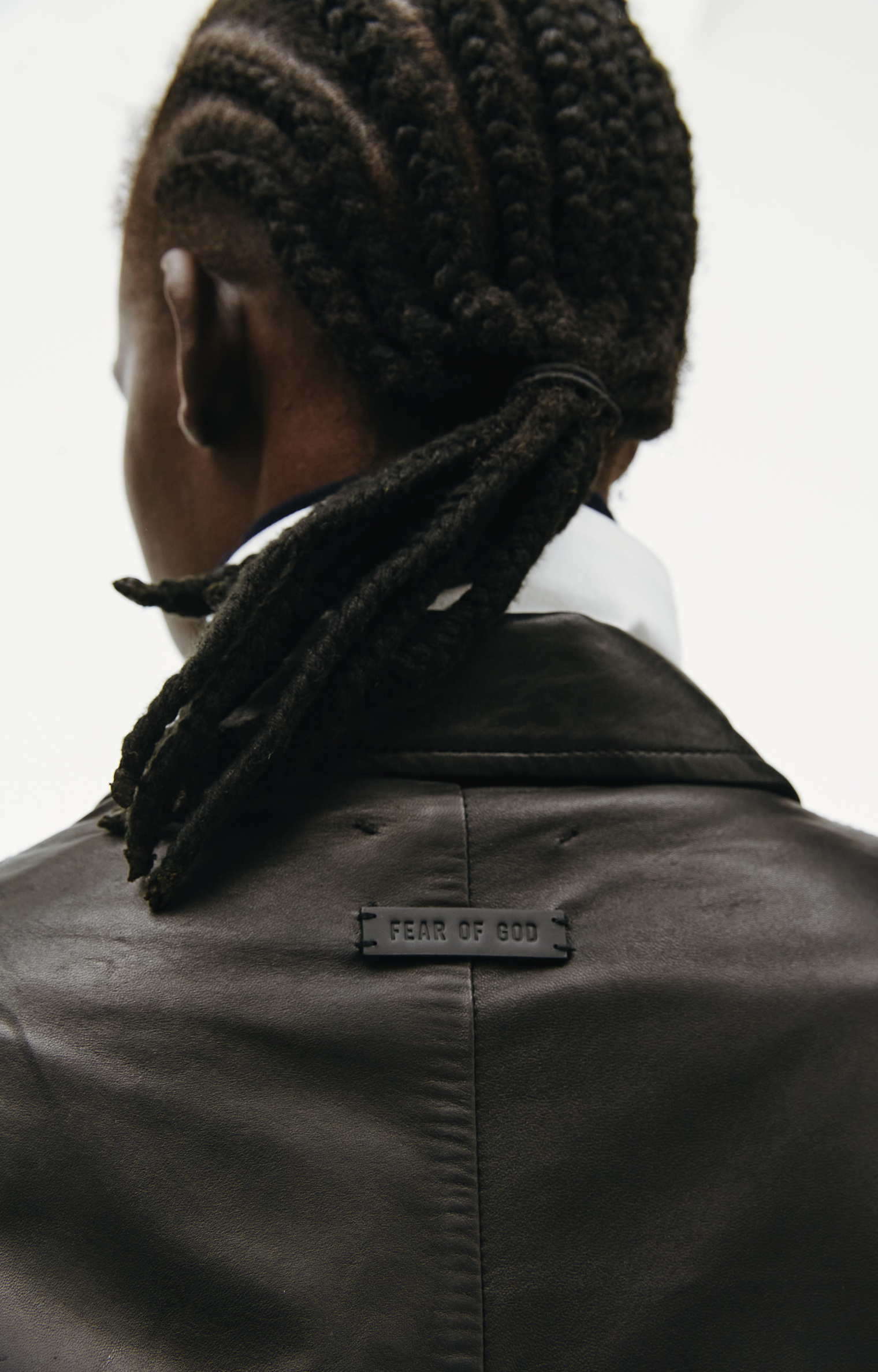 Fear of God Black Leather Coat