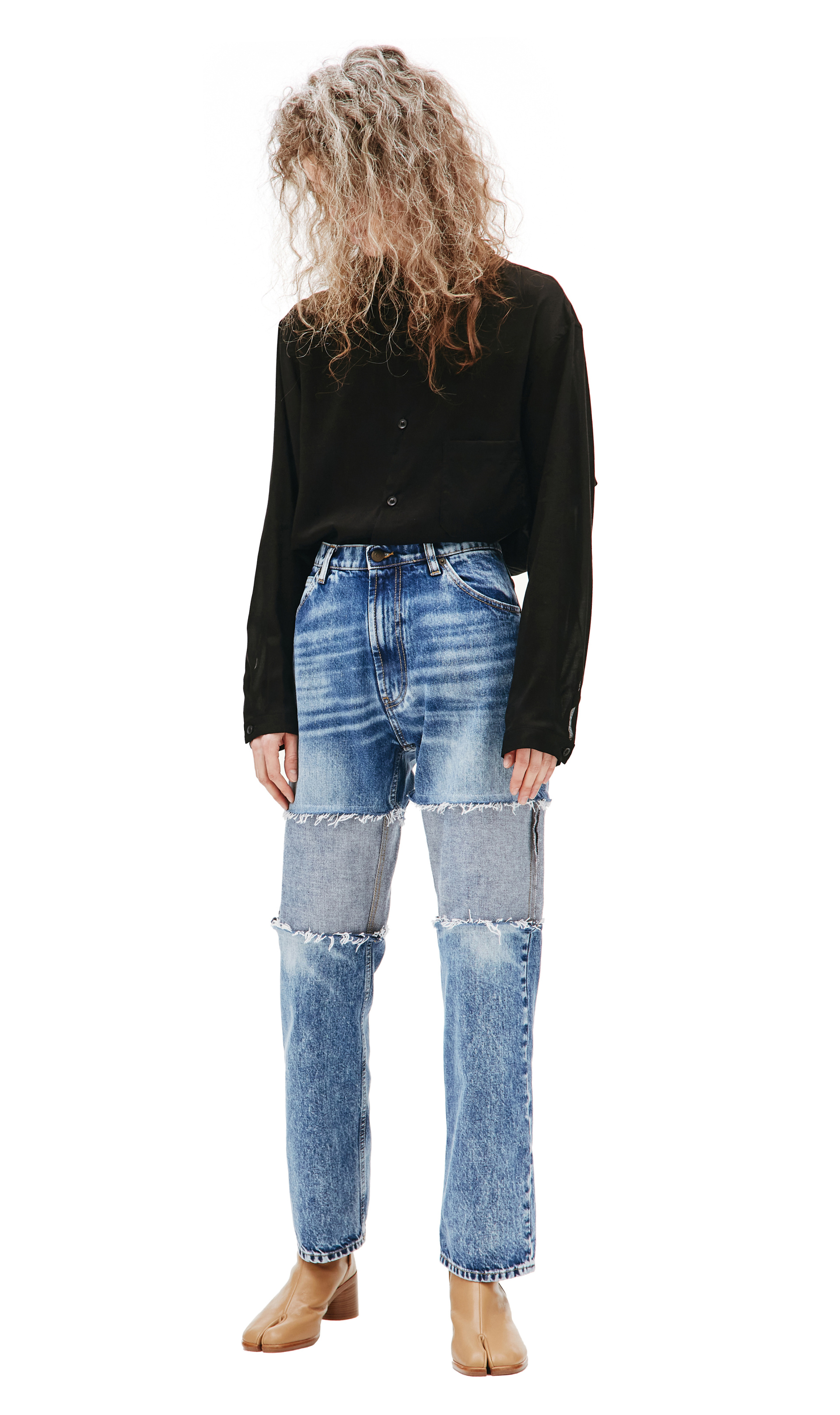 Maison Margiela Reconstructed High-rise Jeans