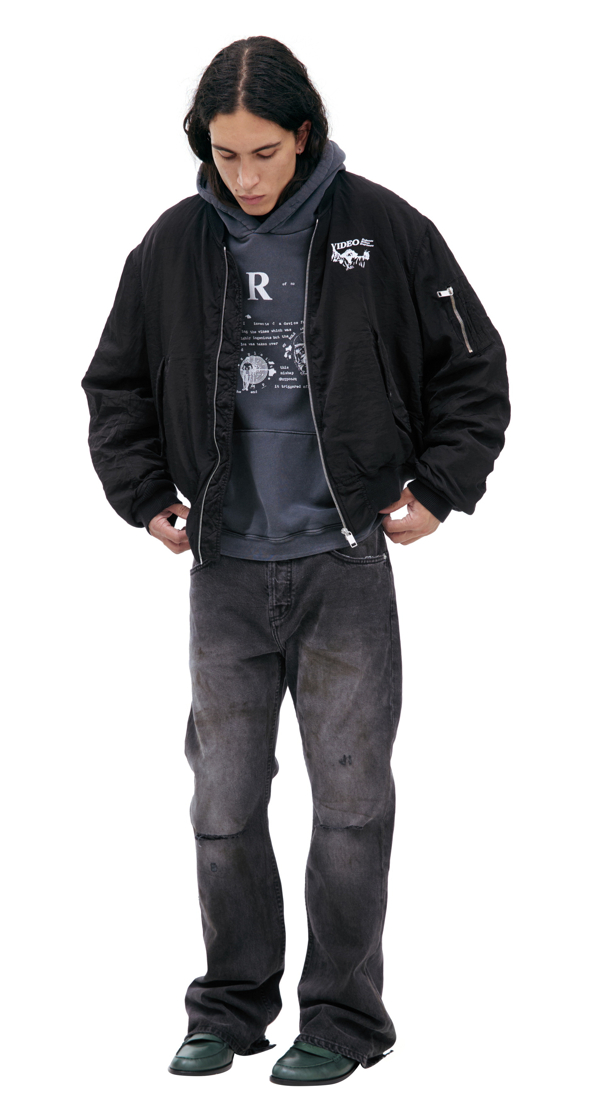 Enfants Riches Déprimés Black zippered bomber