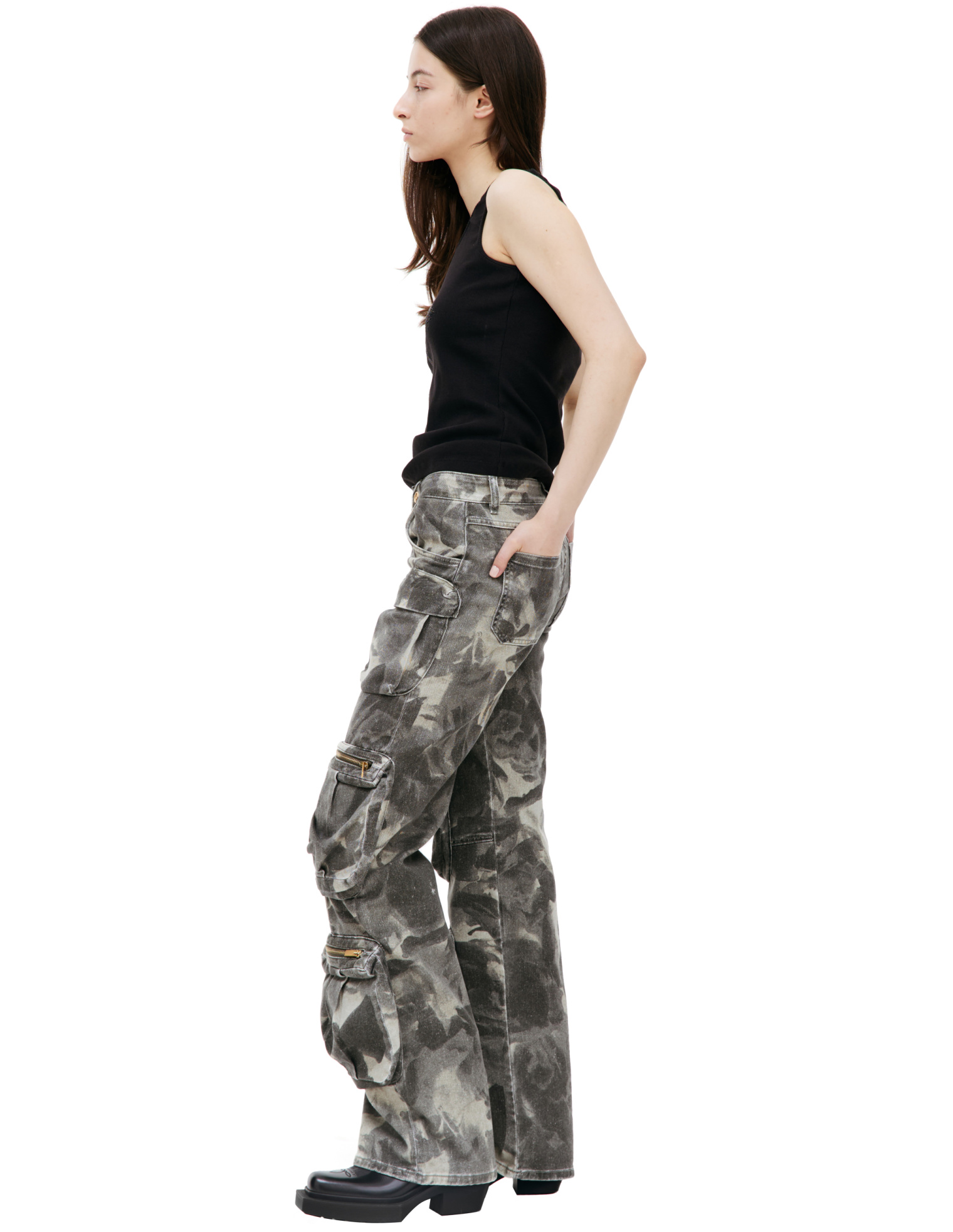 Blumarine Camo cargo trousers