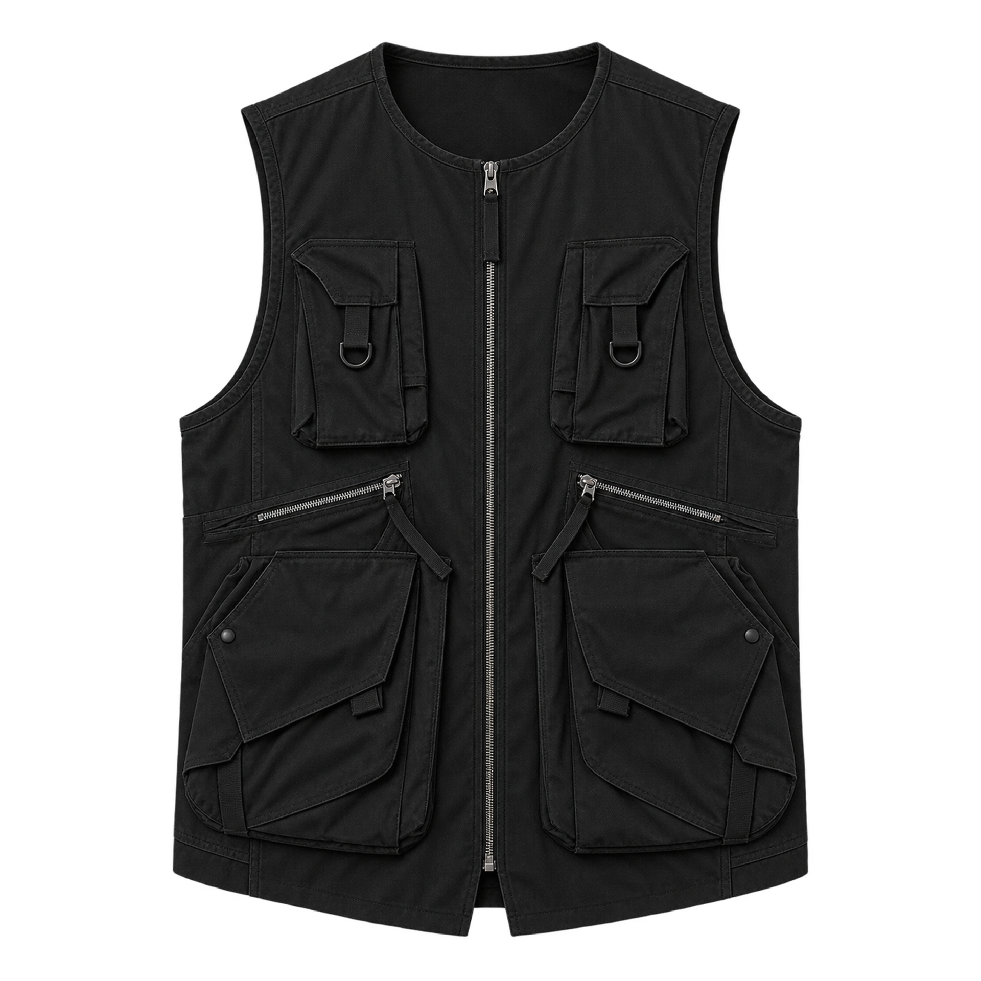 The Viridi-Anne Black vest with pockets