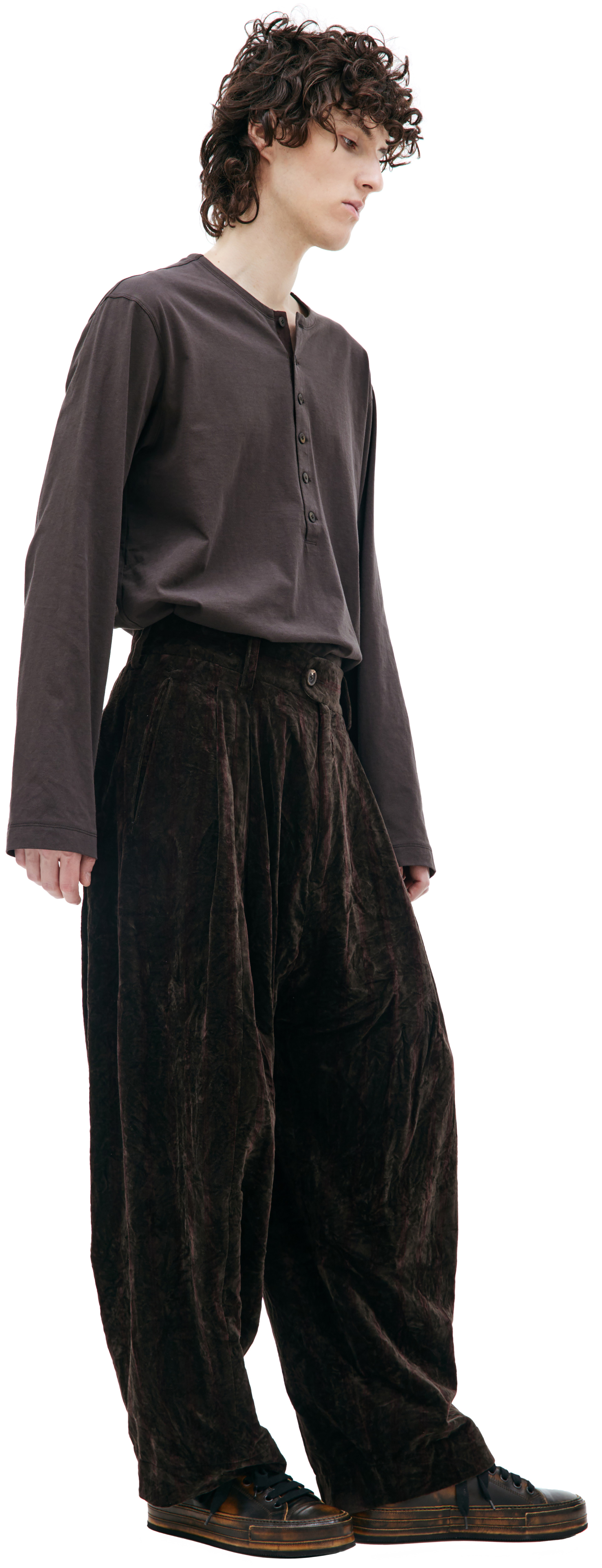 Ziggy Chen Velveteen wide leg trousers