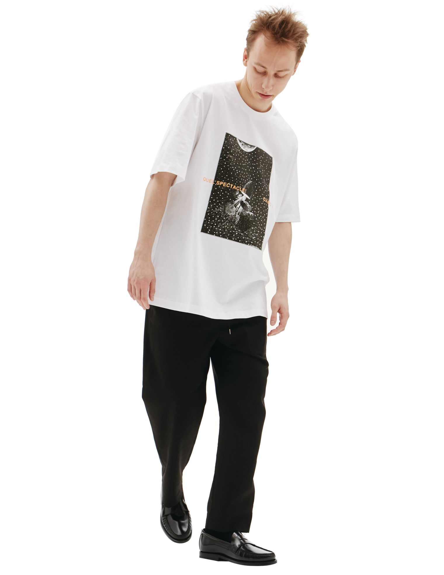 Buy OAMC women white orbital cotton t-shirt for €125 online