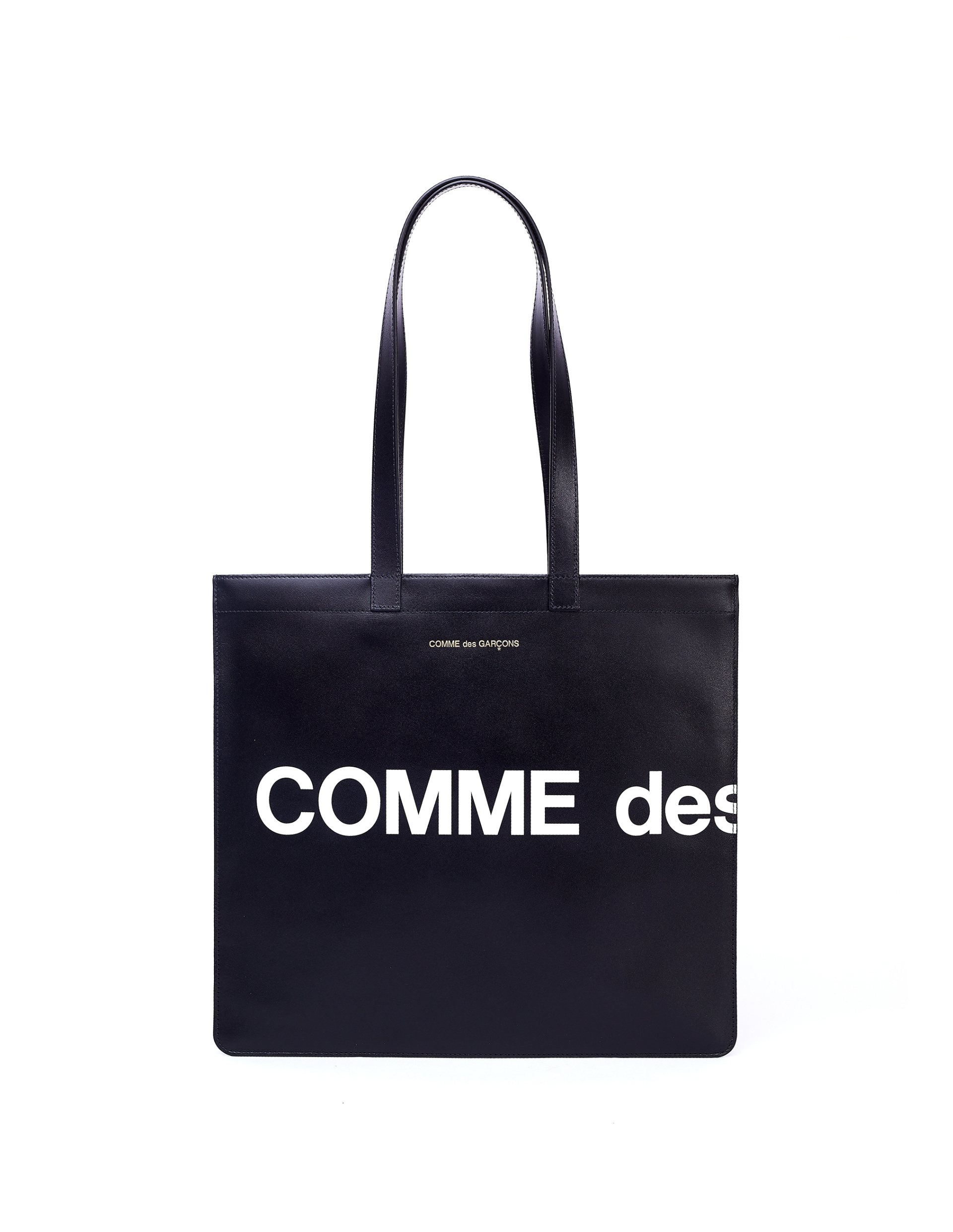 Comme des Garcons Wallets Black Leather Shopper Bag