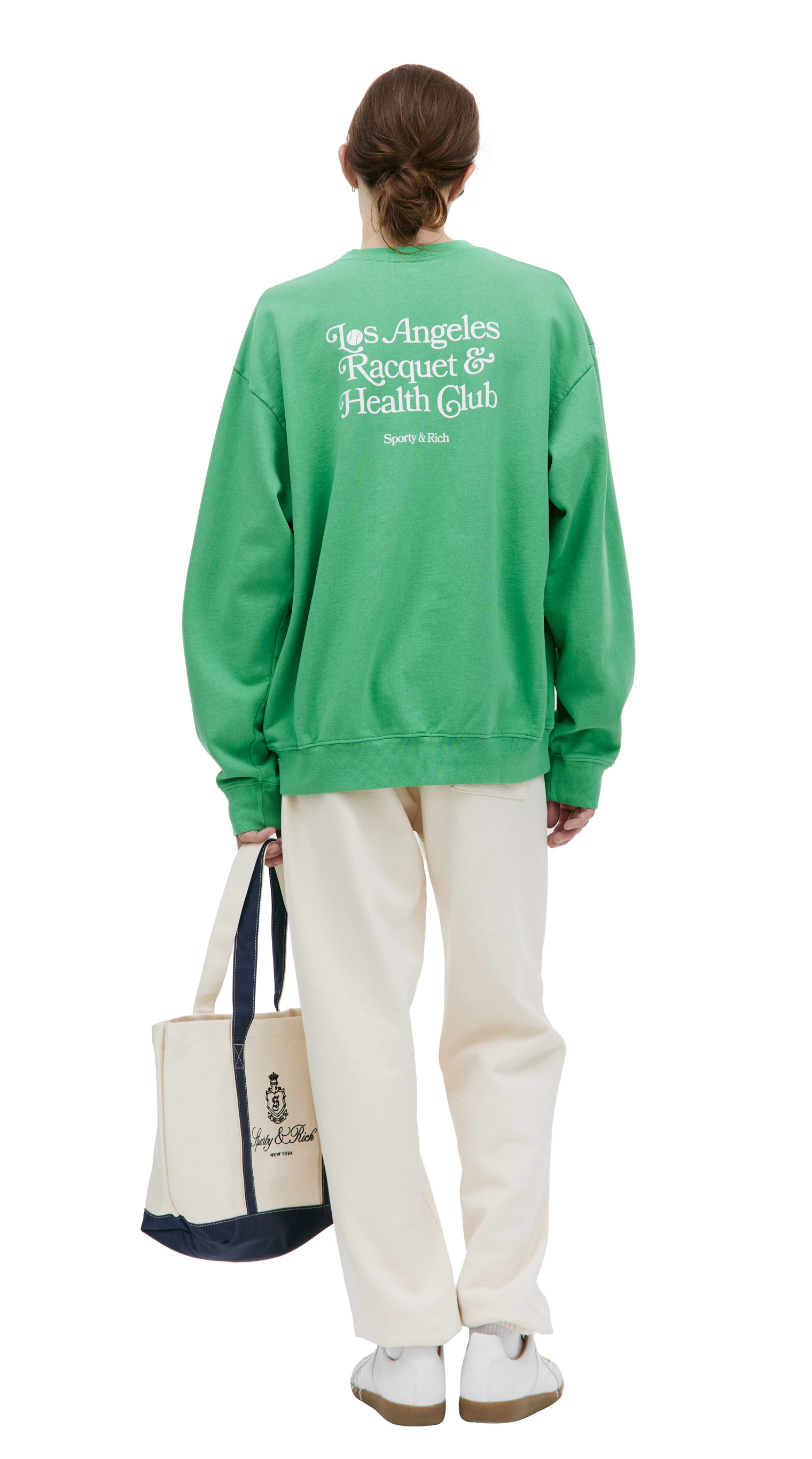 SPORTY & RICH Green \'LA Racquet\' sweatshirt